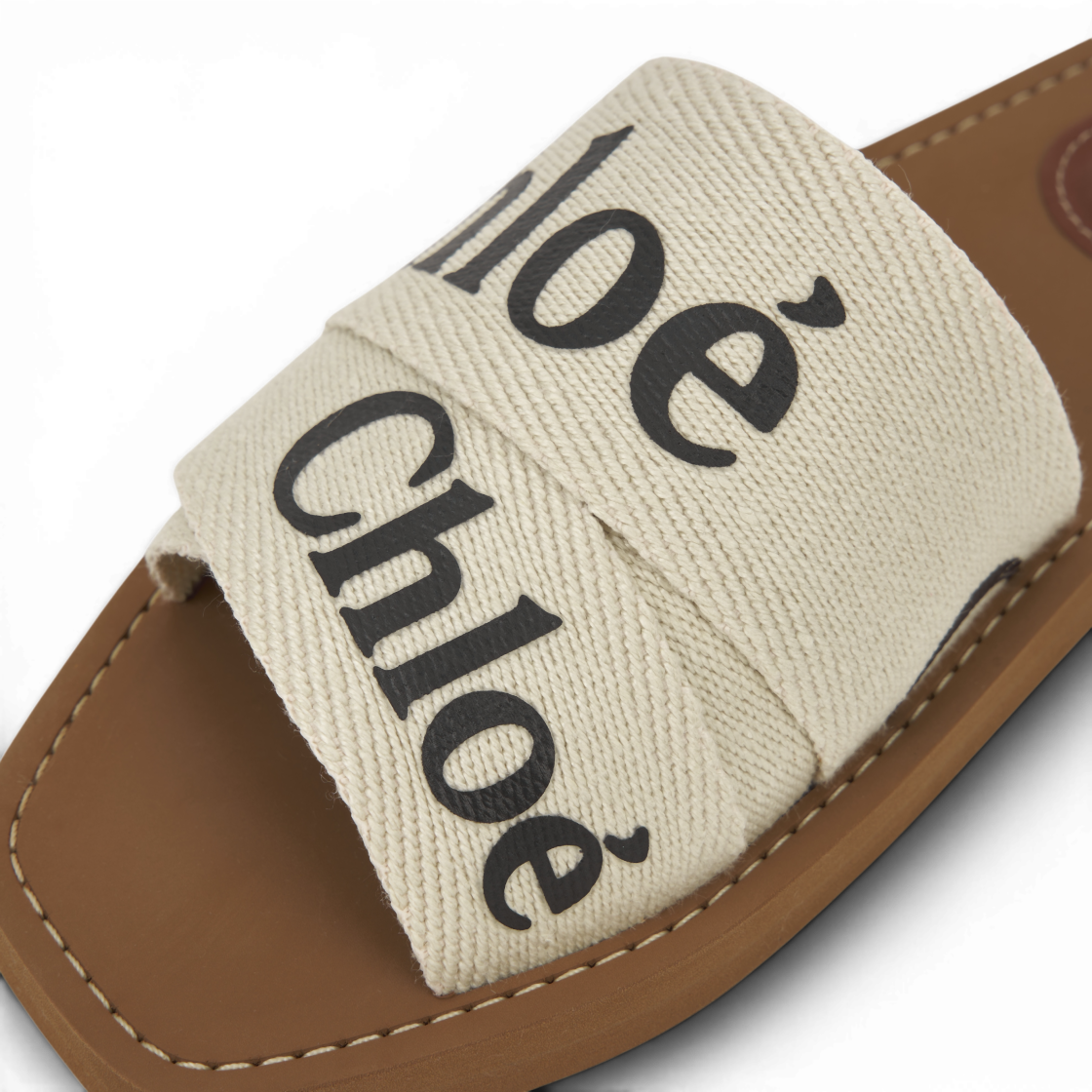 (W) 끌로에 우디 플랫 뮬 화이트((W) Chloe Woody Flat Mule White) - 7