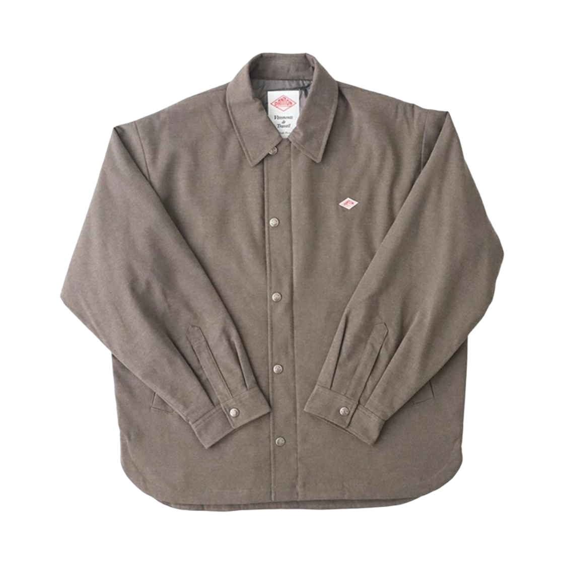 단톤 울 라이크 클로스 코치 자켓 그레이지(Danton Wool Like Cloth Coach Jacket Greige)