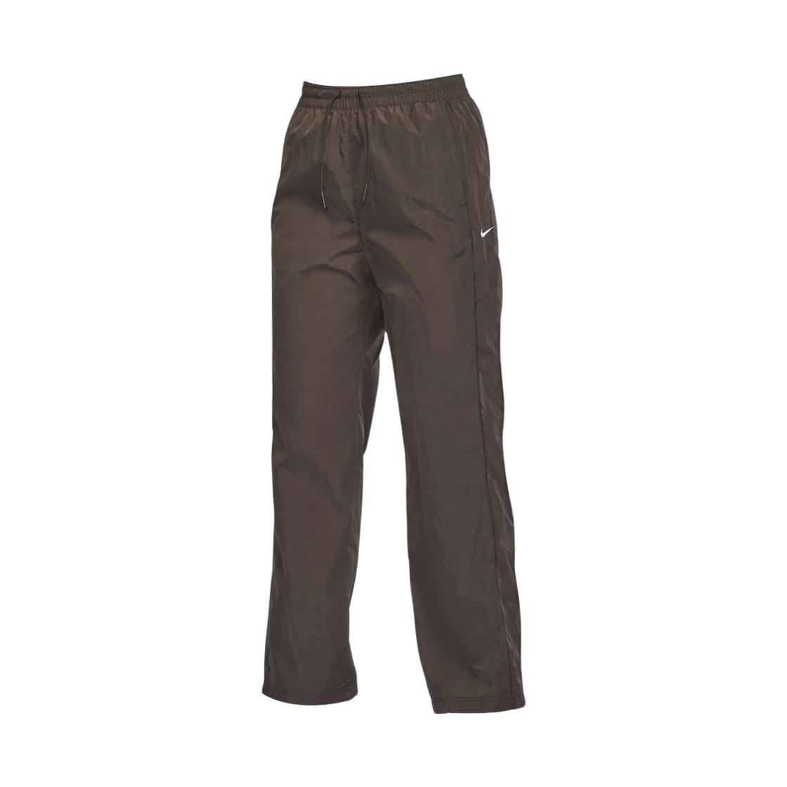 FV7656-220 (W) Nike Windrunner High-Waisted Woven Open Hem Pants Velvet Brown Black - Asia