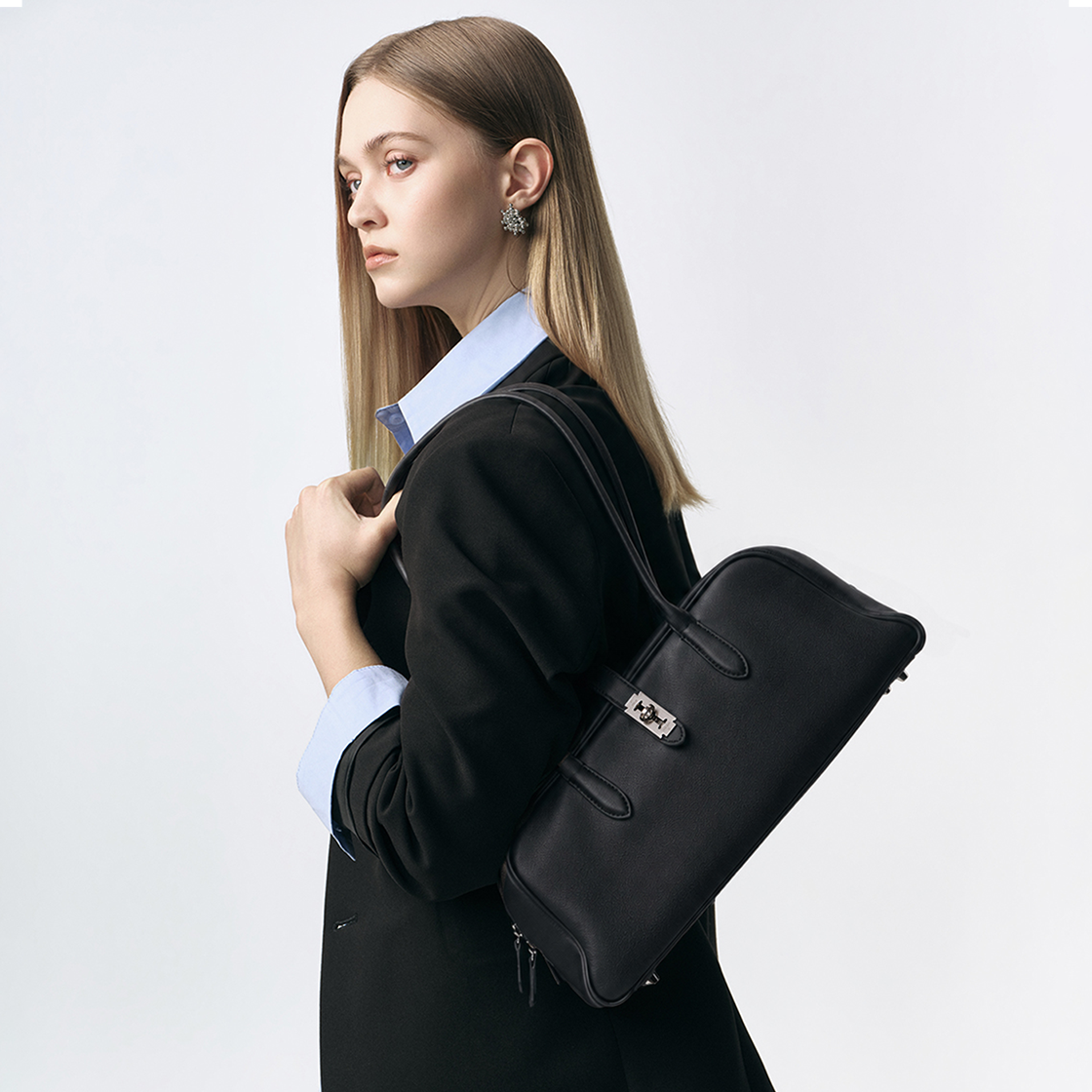 분크 토크 사이드웨이 숄더 미듐 블랙(vunque Toque Sideway Shoulder M Black) - 2
