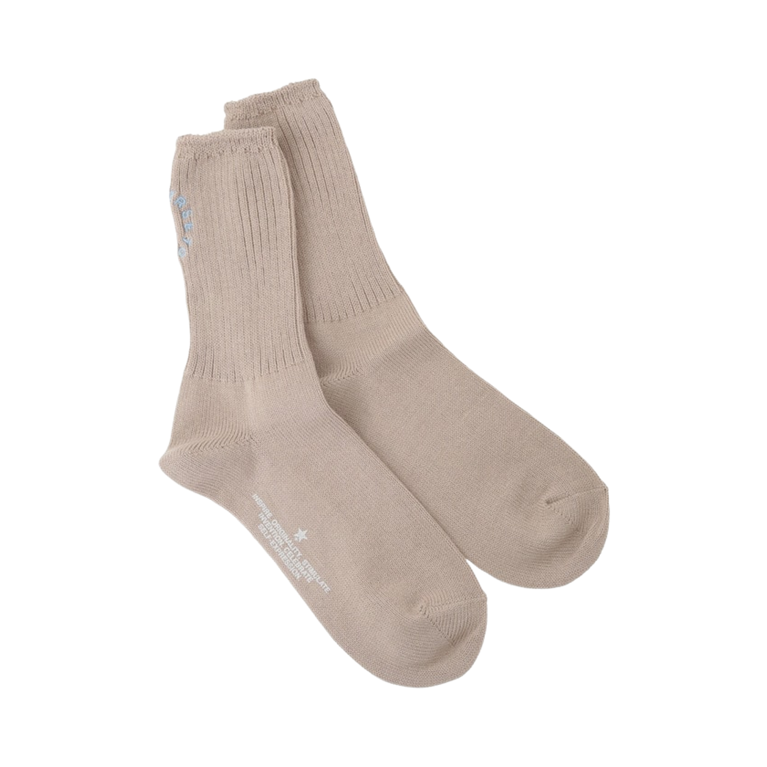 A2866PSC004 Converse Tokyo Circle Logo Rib Socks Beige