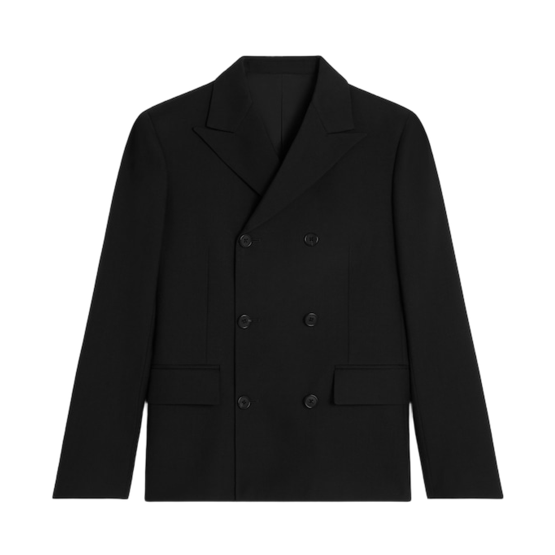 (W) 셀린느 테일러드 자켓 울 개버딘 블랙((W) Celine Tailored Jacket in Wool Gabardine Black)