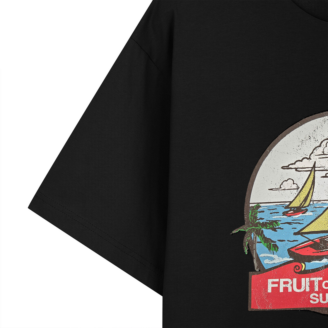 프룻오브더룸 플로리다 썸머 반팔티셔츠 블랙(fruitoftheloom Florida Summer Banpal T-shirts BLACK) - 4