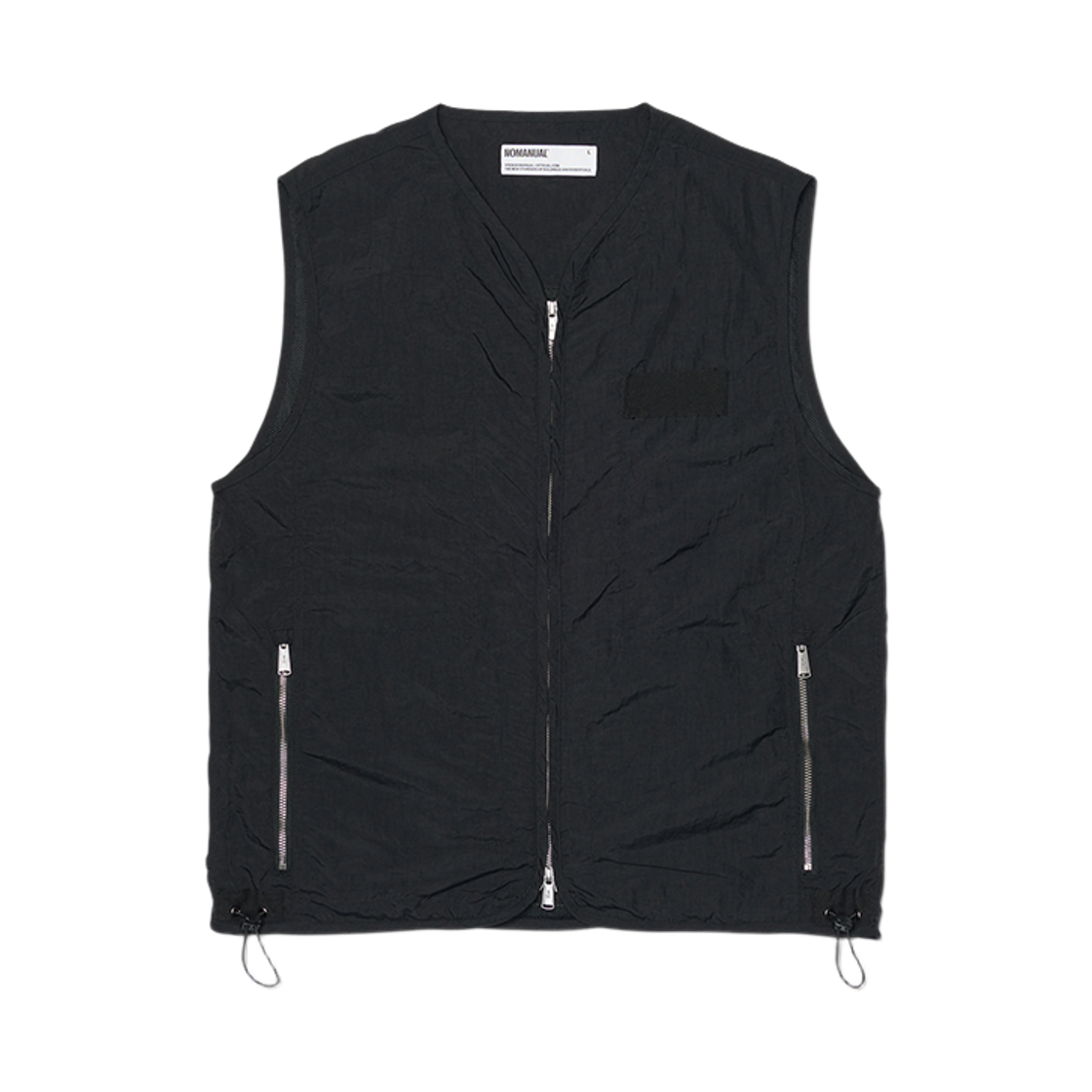 노매뉴얼 그래픽 나일론 베스트 블랙(NOMANUAL Graphic Nylon Vest Black) - 1