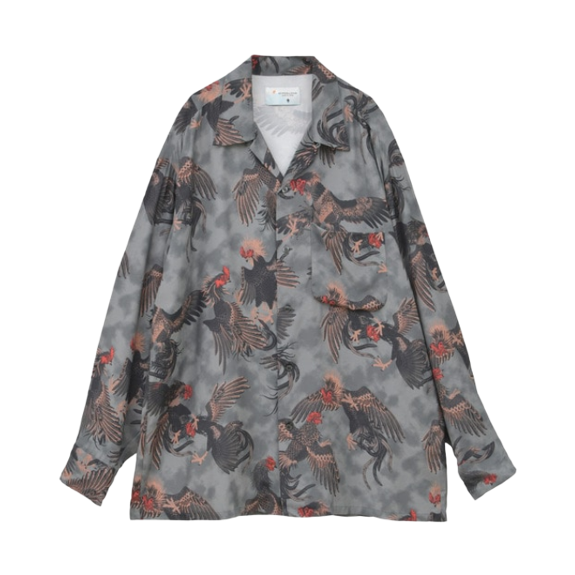 A2859FB350 Converse Tokyo x Nipoaloha Shamo Long Sleeve Shirt Gray