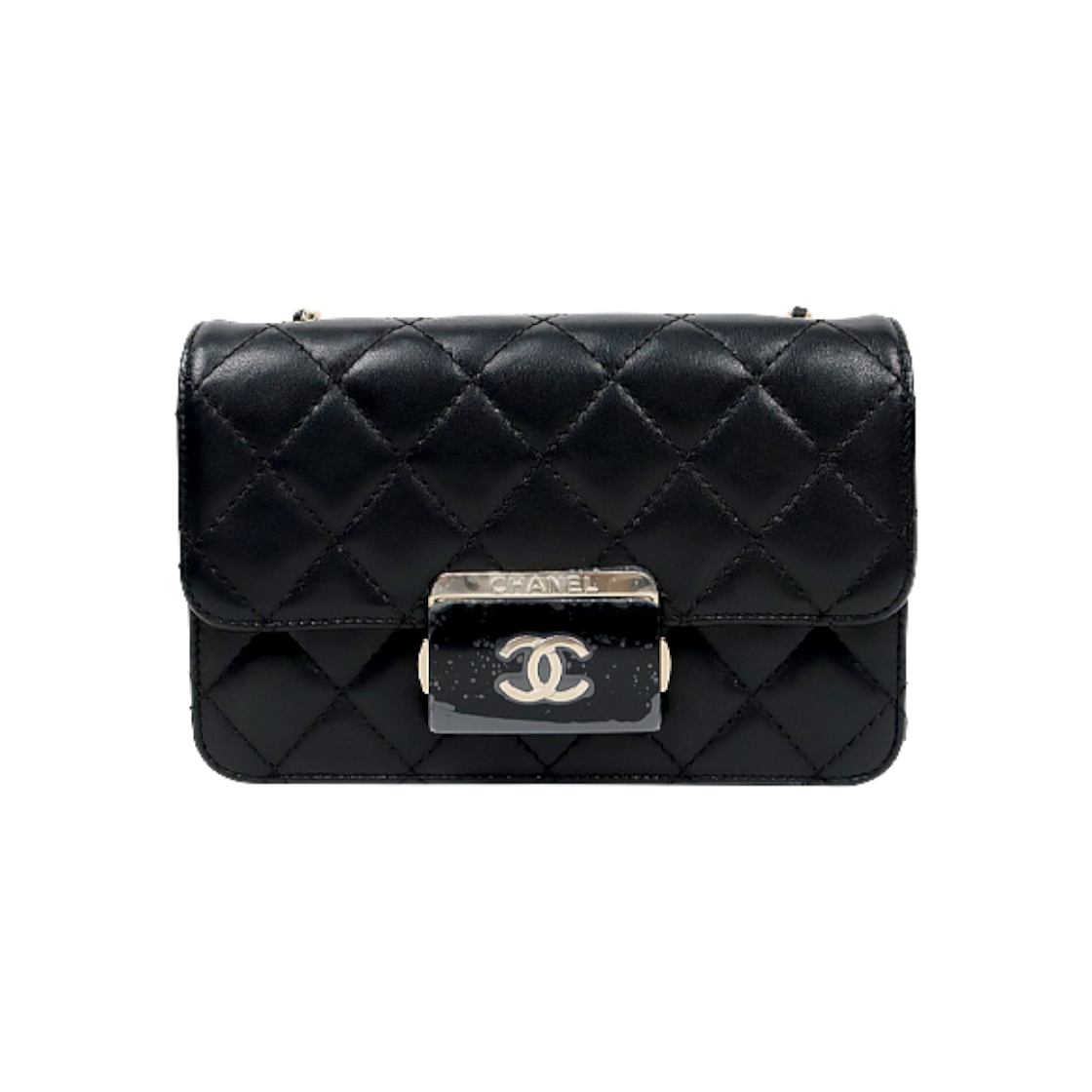ITA7MPASSBGP Chanel Black Small Mini Beauty Lock Shoulder Bag