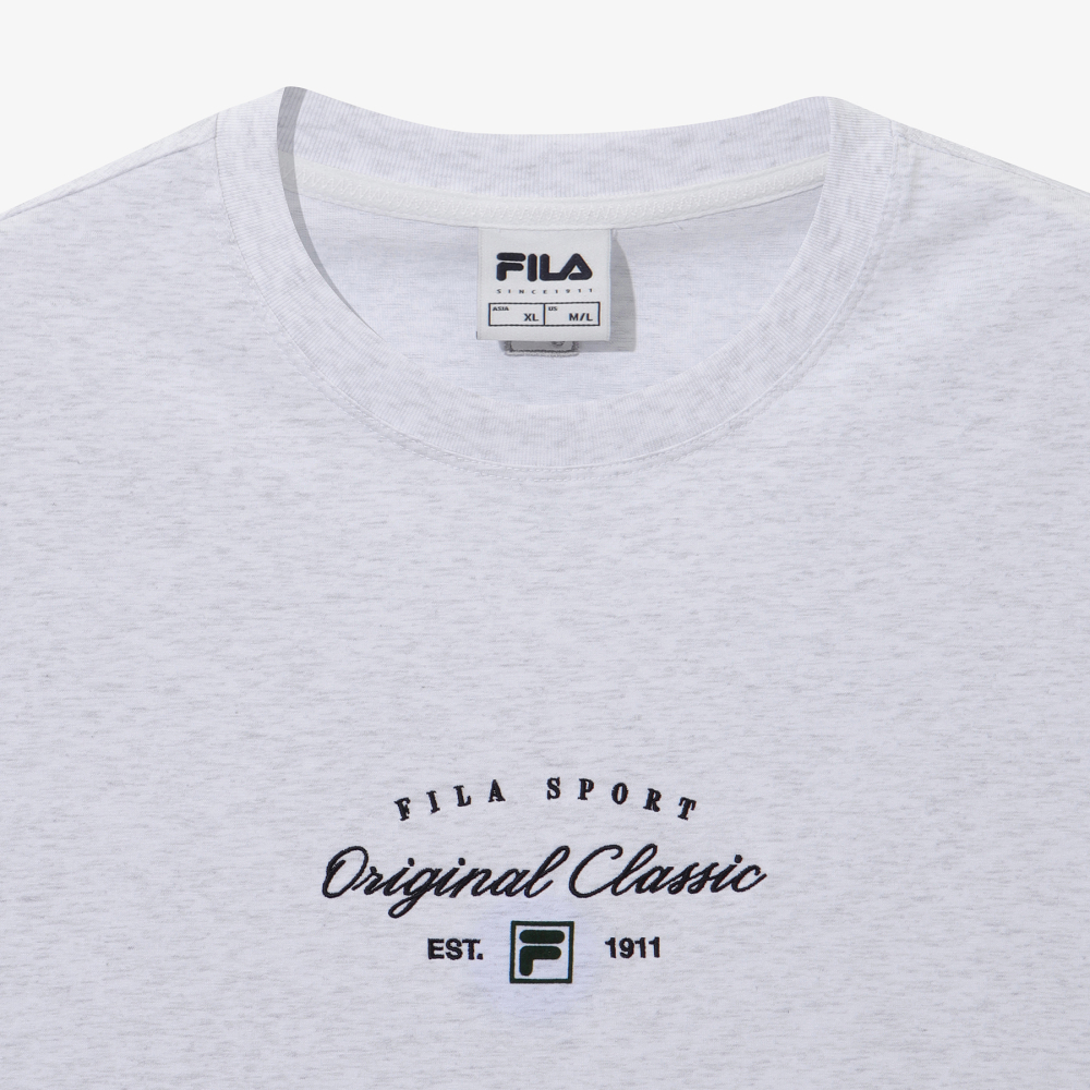 [6% 적립] 휠라 Coldwave+ 트랙 어깨배색 반팔티 화이트멜란지([6% 적립] FILA Coldwave+ Track Color Block T-Shirt White Melange) - 3