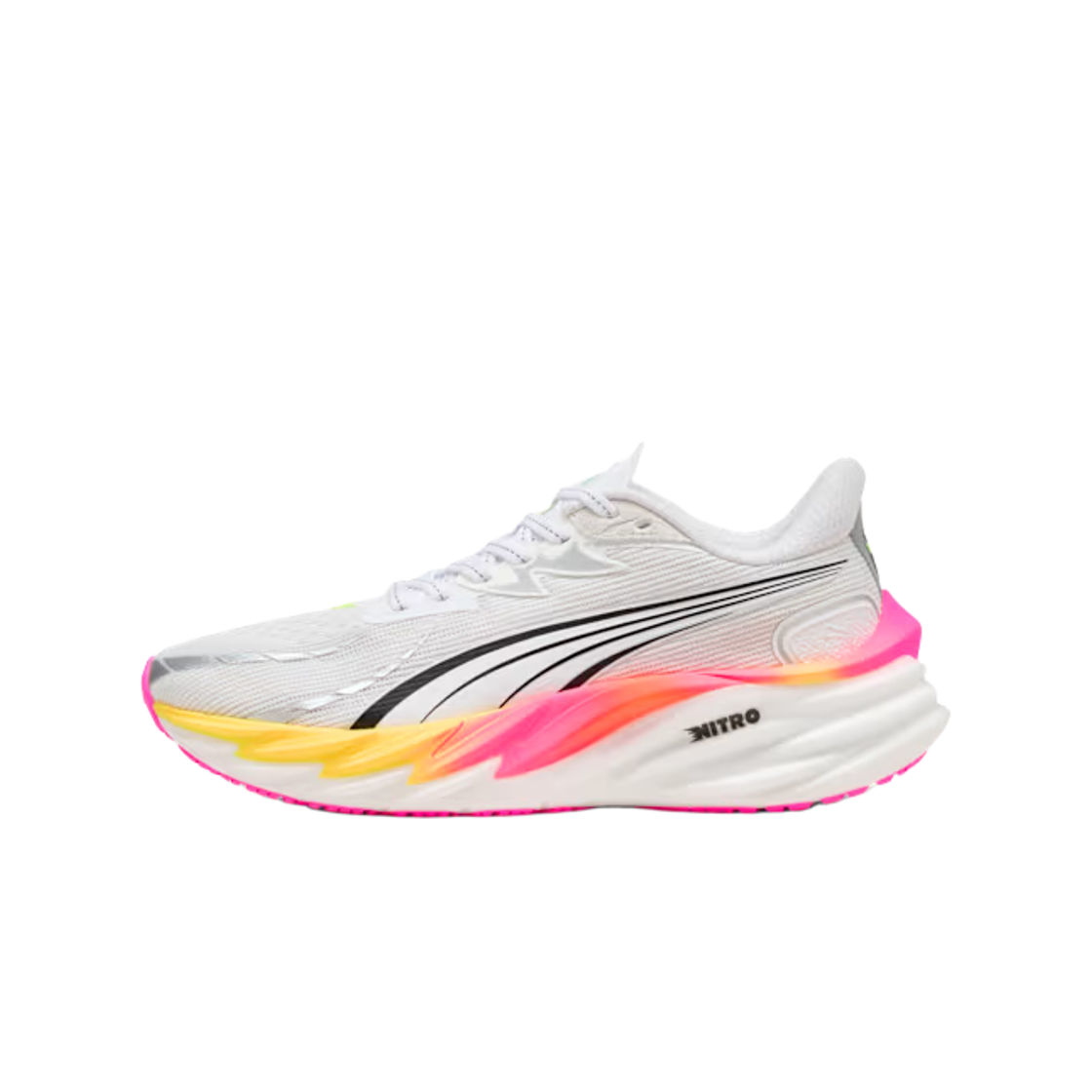 (W) 푸마 벨로시티 나이트로 4 화이트 글러잉 레드 포이즌 핑크((W) Puma Velocity Nitro 4 White Glowing Red Poison Pink) - 2