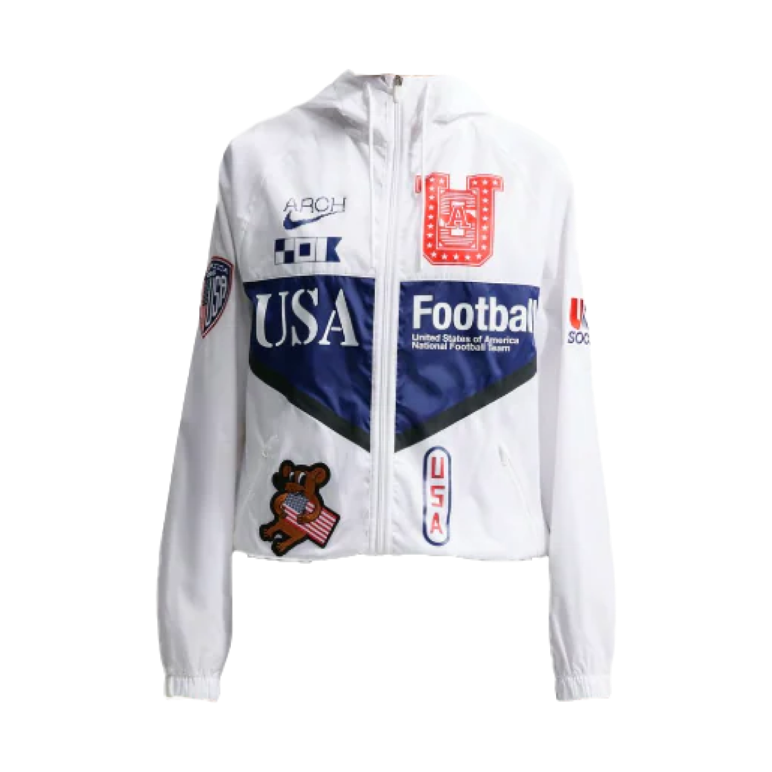 나이키 x 버질 아블로 아카이브 USA 앤섬 자켓 화이트 딥 로얄 블루 (IH1634-100)(Nike x Virgil Abloh Archive USA Anthem Jacket White Deep Royal Blue (IH1634-100))