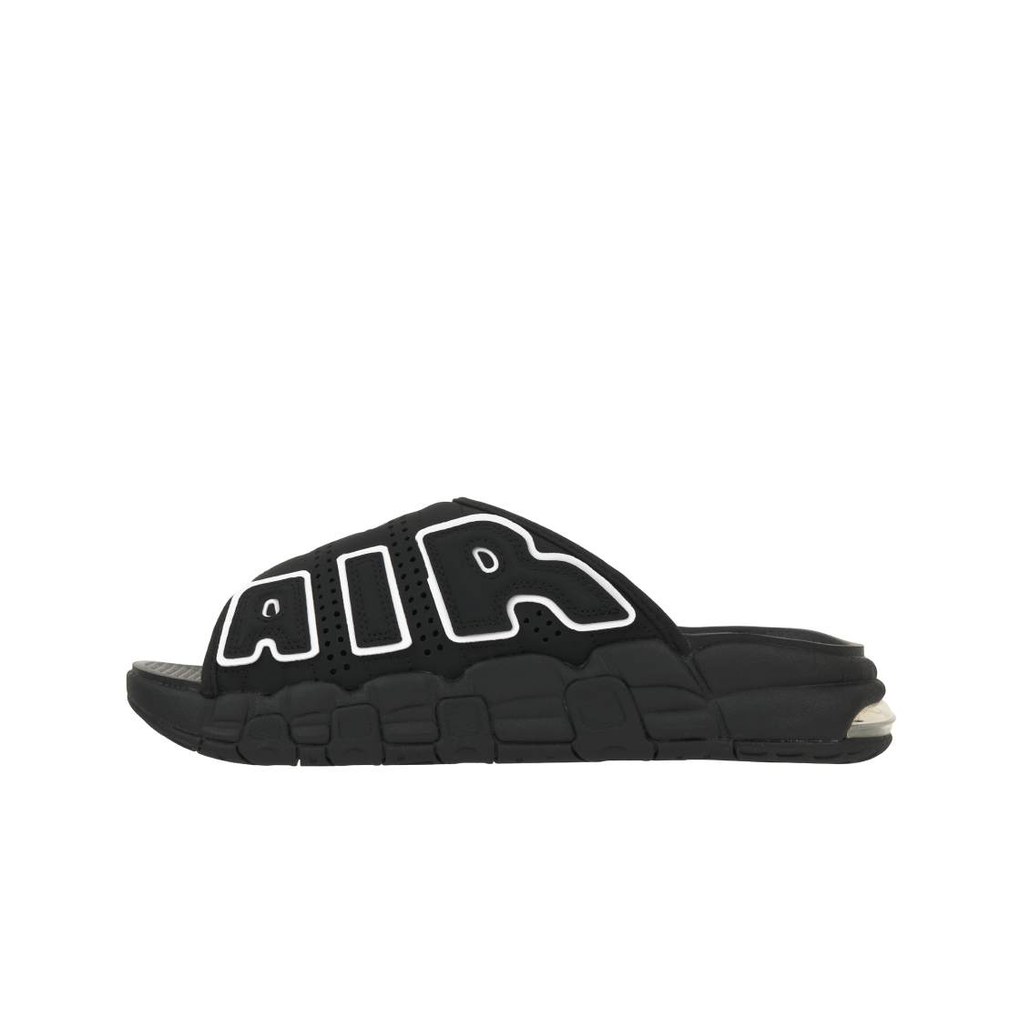 나이키 에어 모어 업템포 슬라이드 블랙 화이트(Nike Air More Uptempo Slide Black White) - 3