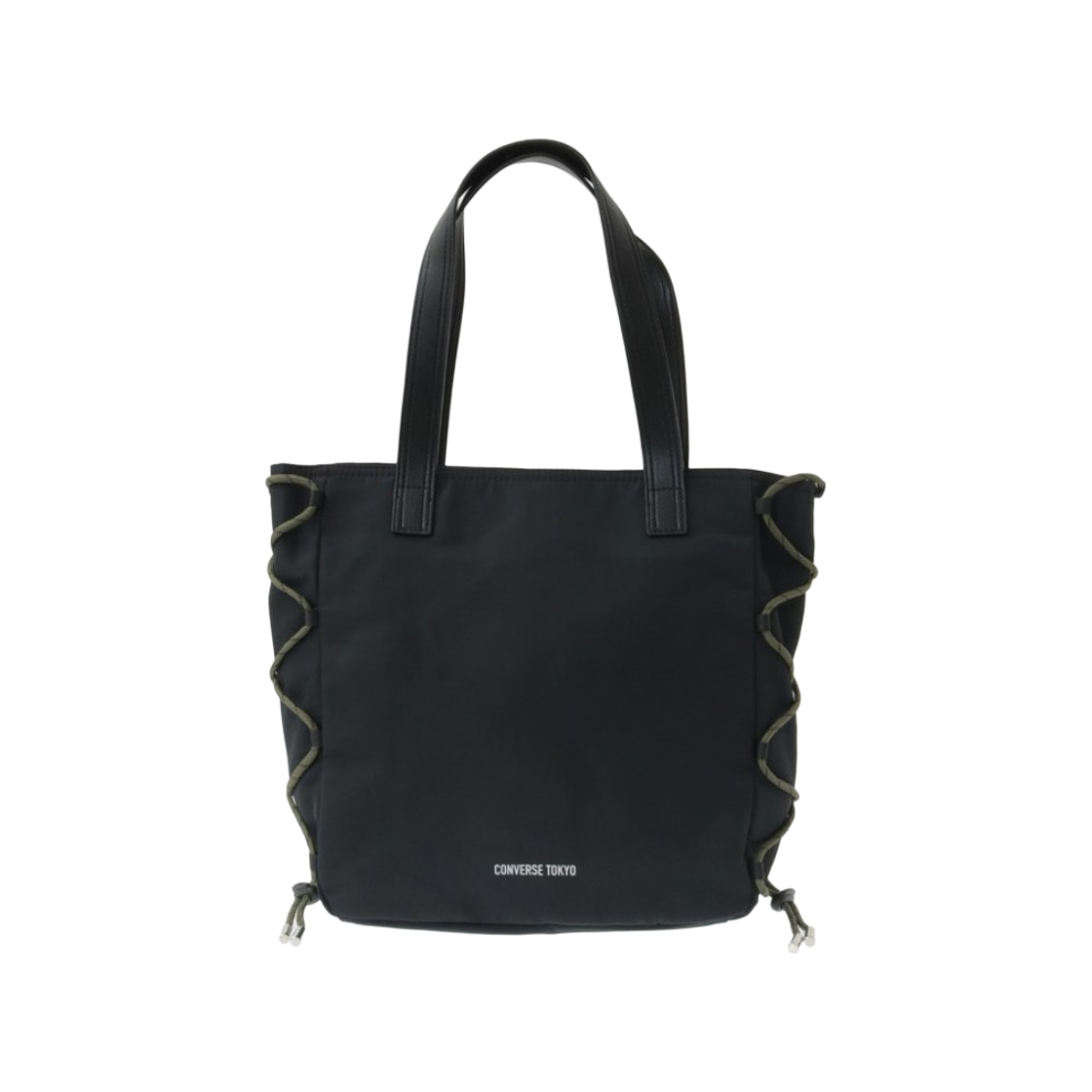 컨버스 도쿄 레이스업 코드 토트백 블랙(Converse Tokyo Lace-up Cord Tote Bag Black) - 1