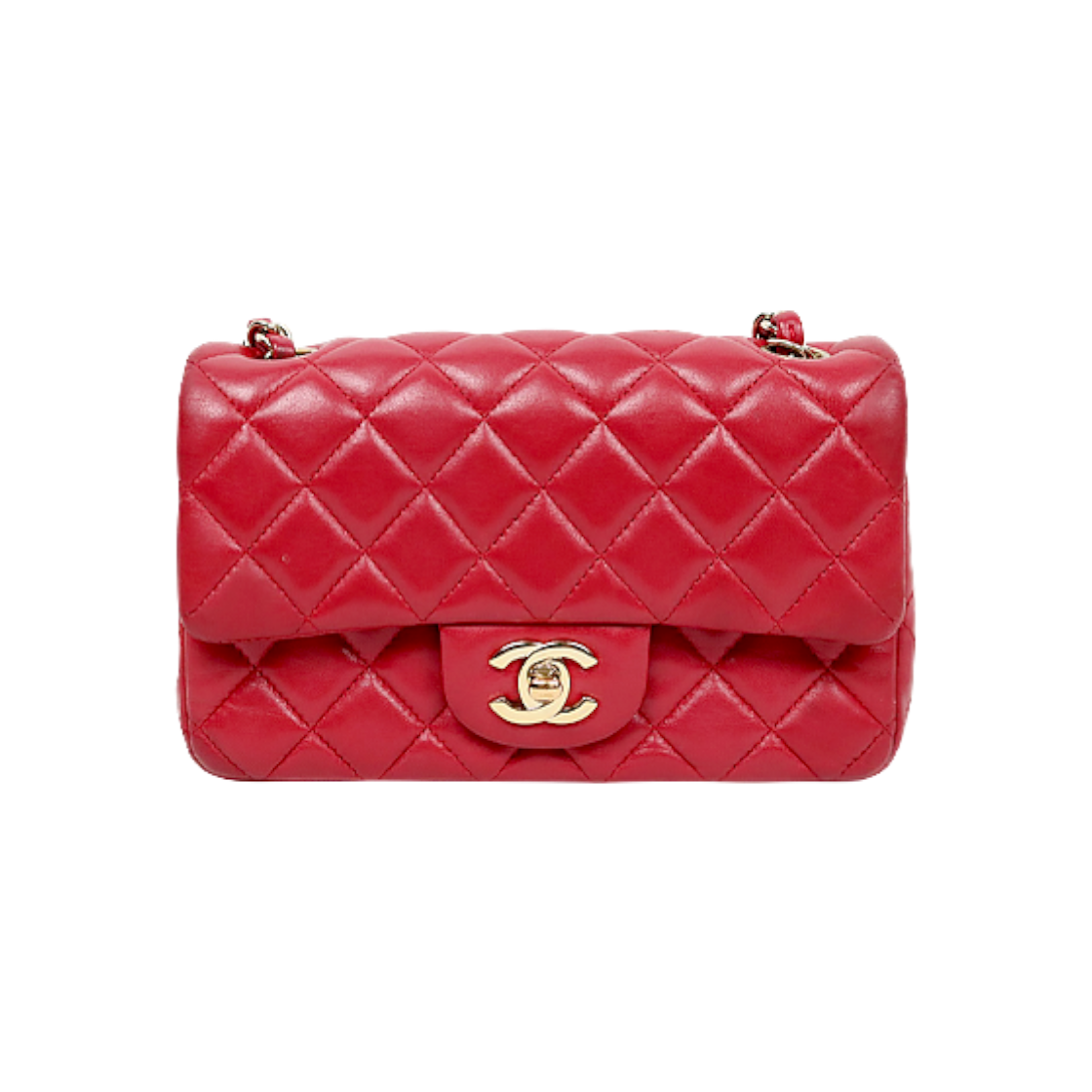 ITEUJS8T2TVU Chanel Red Lambskin New Mini