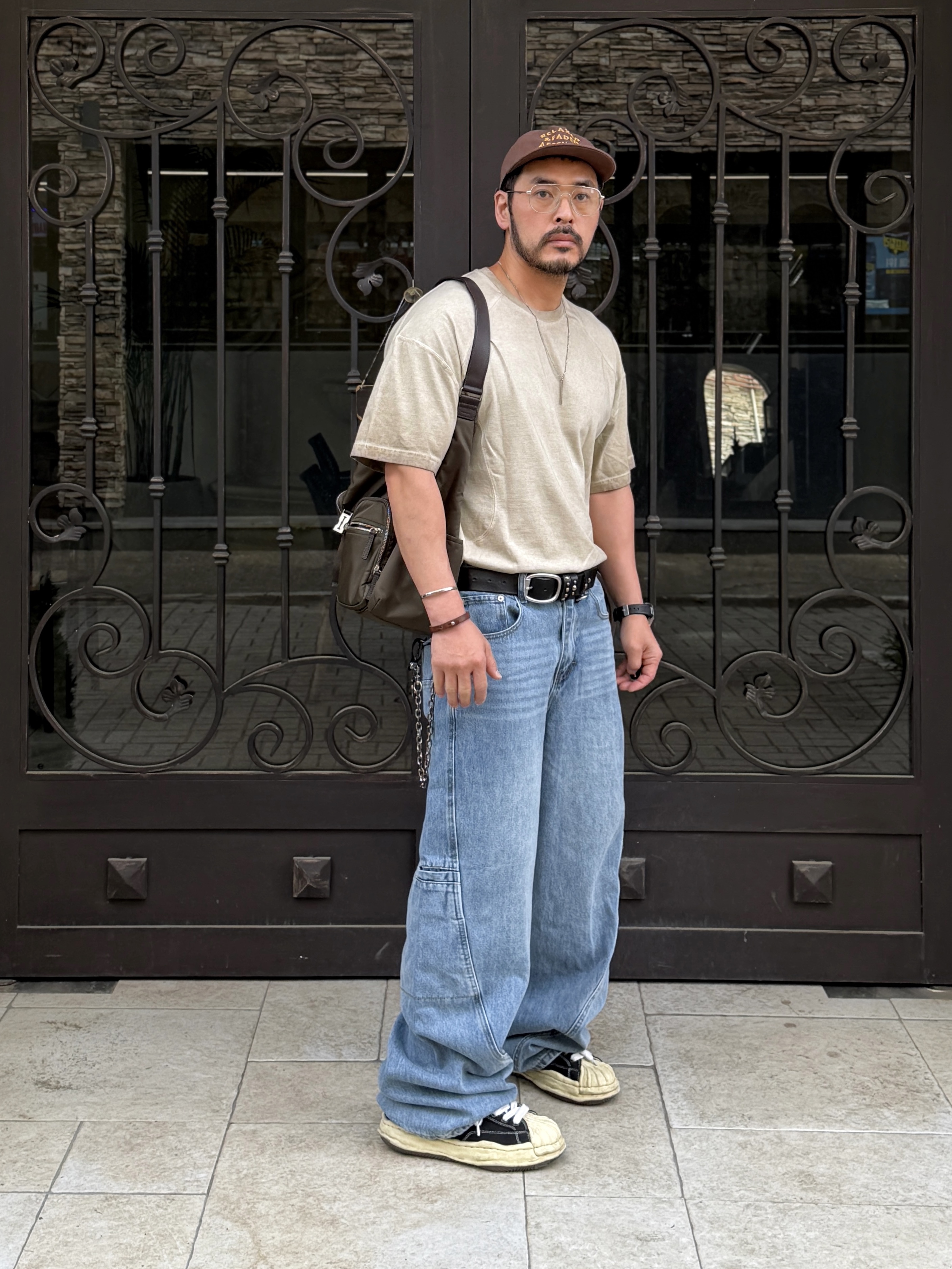 Maison Mihara Yasuhiro Blakey VL OG Sole Canvas Low-top Sneakers Black 착용 스타일 - 2