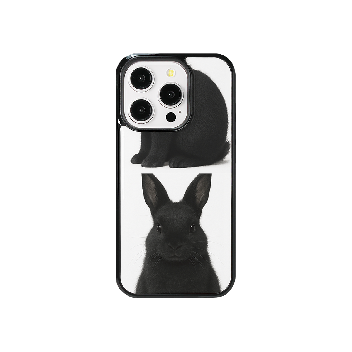 속담 블랙 래빗 글라스 범퍼 폰케이스(SOKDAM black rabbit glass bumper case)