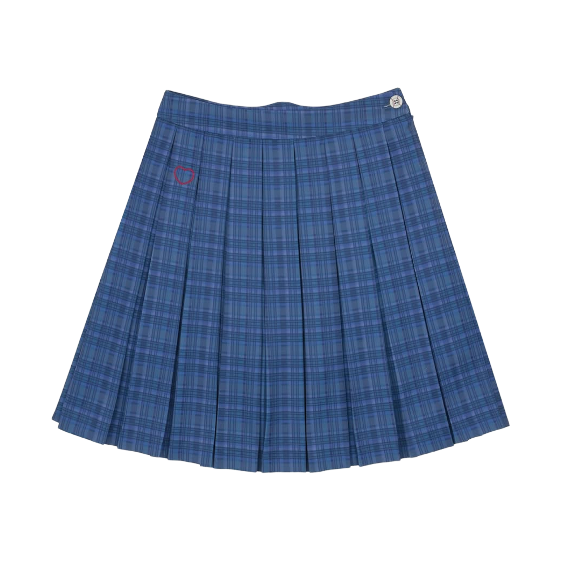 (W) 삼성 라이온즈 x 코이세이오 체크 플리츠 스커트 블루((W) Samsung Lions x Coyseio Check Pleats Skirt Blue)