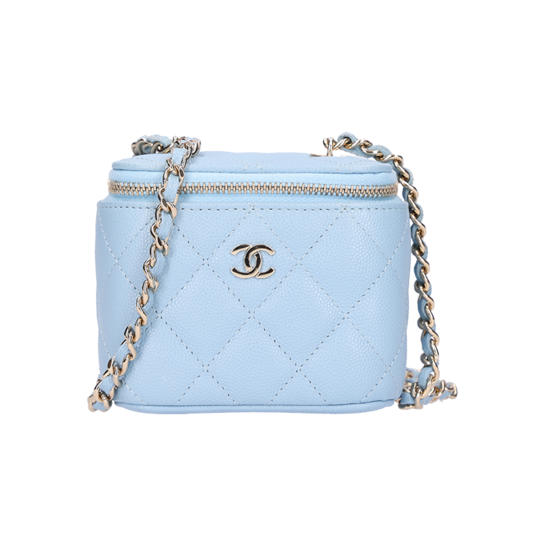 IT3EOJ8GLNUD Chanel Vanity in Light Blue & Gold