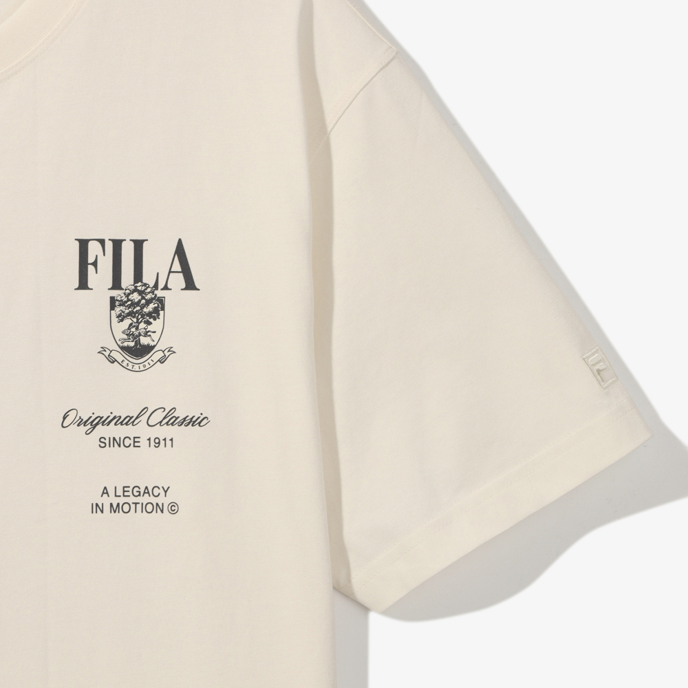 [6% 적립] 휠라 Coldwave+ 삼단로고 반팔티 아이보리([6% 적립] FILA Coldwave+ Triple Logo T-Shirt Ivory) - 4