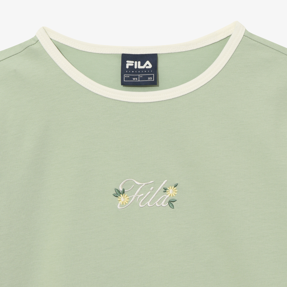 [6% 적립] 휠라 Coldwave+ 링거 변형로고 반팔티 올리브([6% 적립] FILA Coldwave+ Ringer Logo T-Shirt Olive) - 3