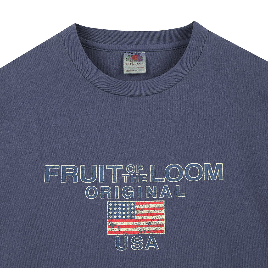 프룻오브더룸 피그먼트 USA 그래픽 티셔츠 네이비(fruitoftheloom Pigment USA Graphic T-shirts NAVY) - 3