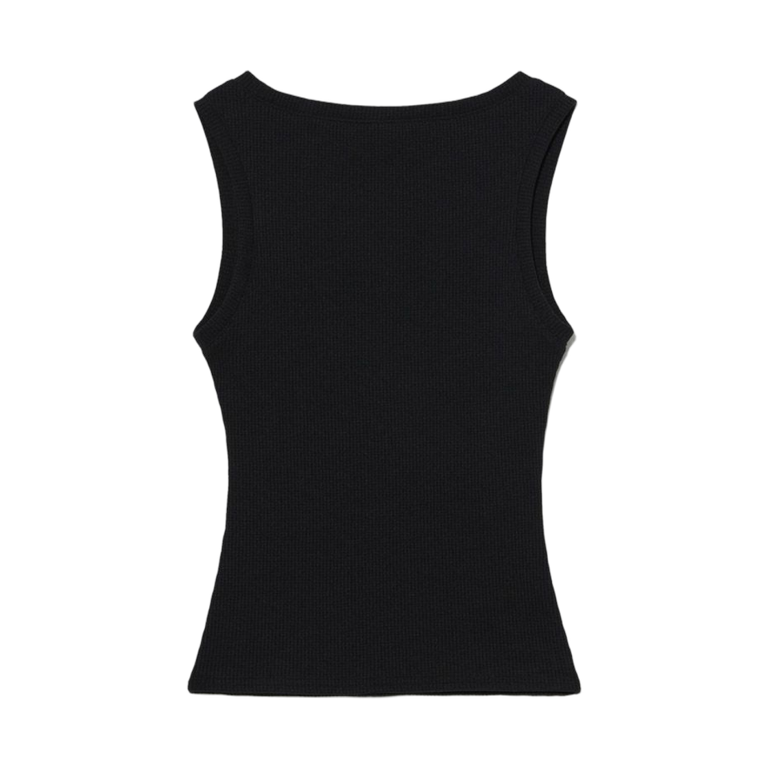 (W) 글로니 라키 와플 슬리브리스 탑 2.0 블랙((W) Glowny Rocky Waffle Sleeveless Top 2.0 Black) - 2
