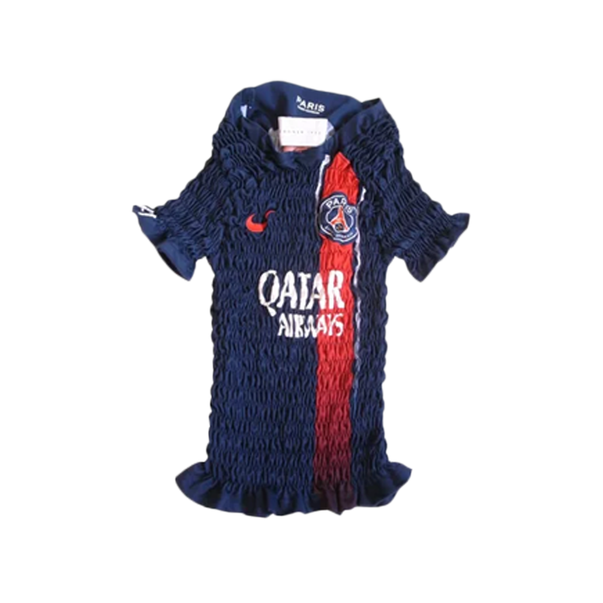코너 아이브스 우먼 리컨스티튜티드 셔링 풋볼 저지 멀티 - 26FW(Conner Ives Women Reconstituted Shirred Football Jersey Multi - 26FW)