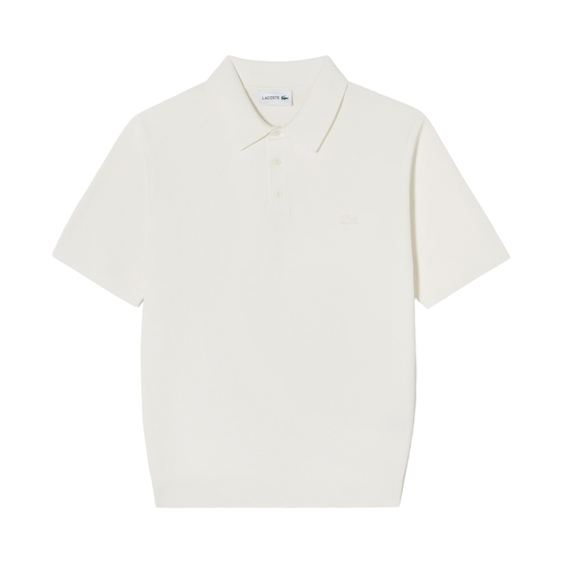 라코스테 피케 스웨트 숏슬리브 폴로 셔츠 화이트(Lacoste Pique Sweat Short Sleeve Polo Shirt White)