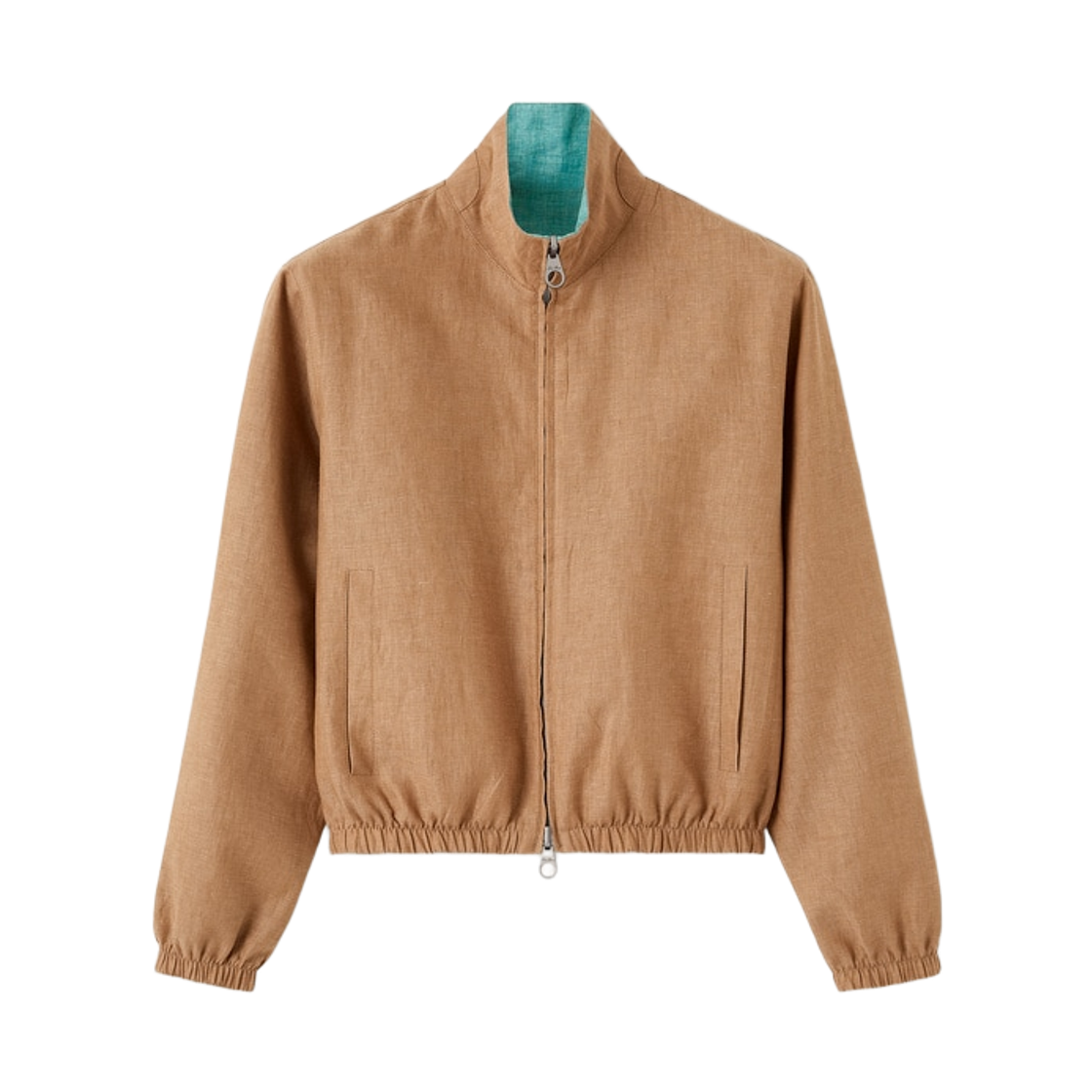 (W) 로로 피아나 리넨 레인 시스템 봄버 자켓 프릭클리 페어 오일 듀 드롭((W) Loro Piana Linen Rain System Bomber Jacket Prikcly Pear Oil Dew Drops) - 3