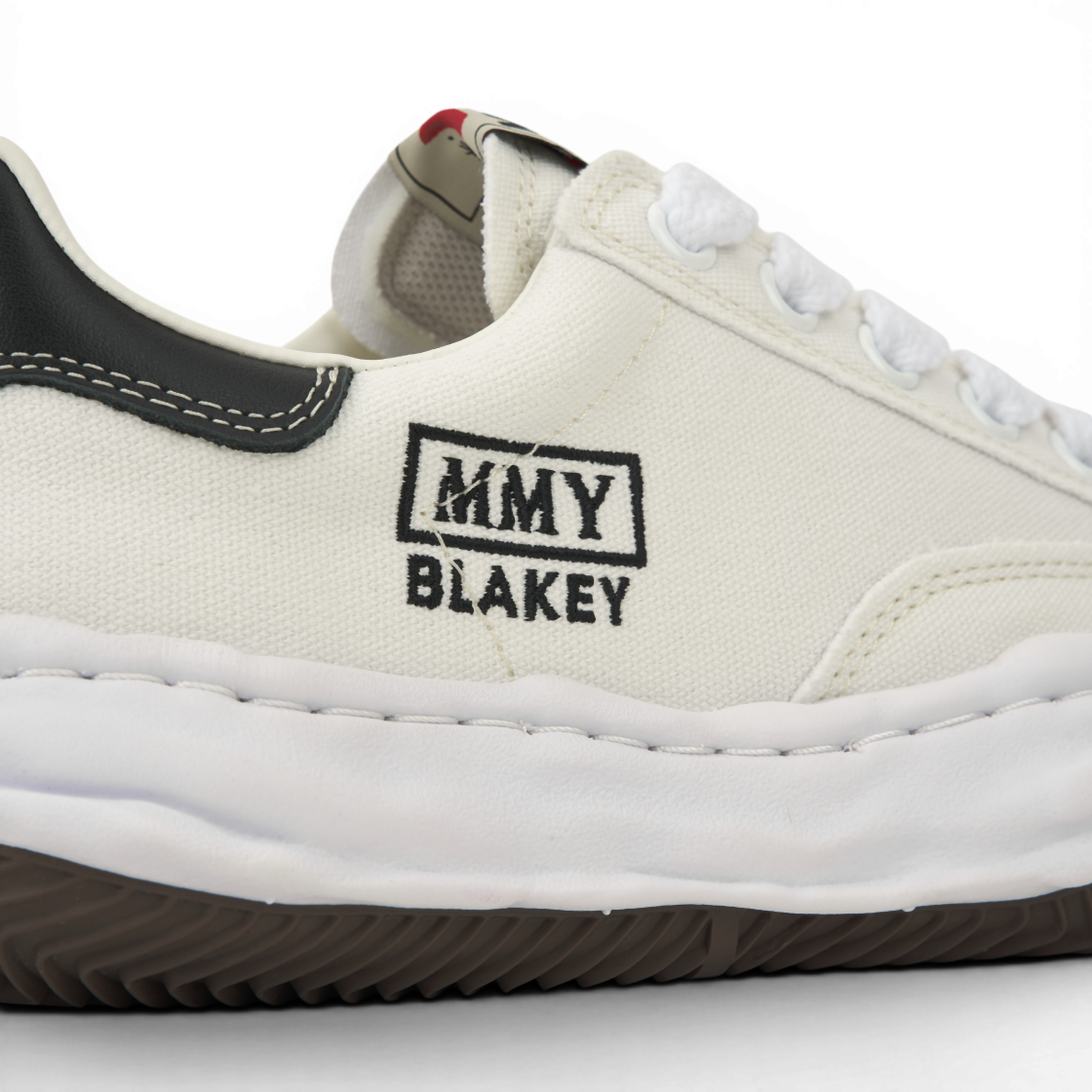 메종 미하라 야스히로 블레이키 OG 솔 캔버스 로우탑 스니커즈 화이트(Maison Mihara Yasuhiro Blakey OG Sole Canvas Low-top Sneakers White) - 8