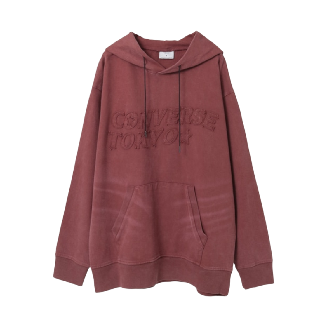 A2853UPK362 Converse Tokyo Patchwork Logo Hoodie Bordeaux