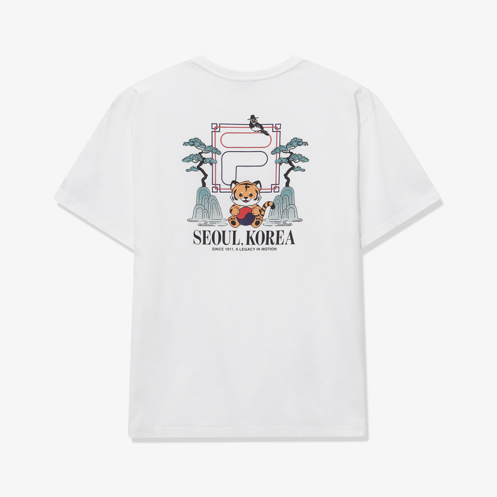 [6% 적립] 휠라 유니 서울 익스클루시브 반팔티 화이트([6% 적립] FILA Unisex Seoul Exclusive T-Shirt White) - 3