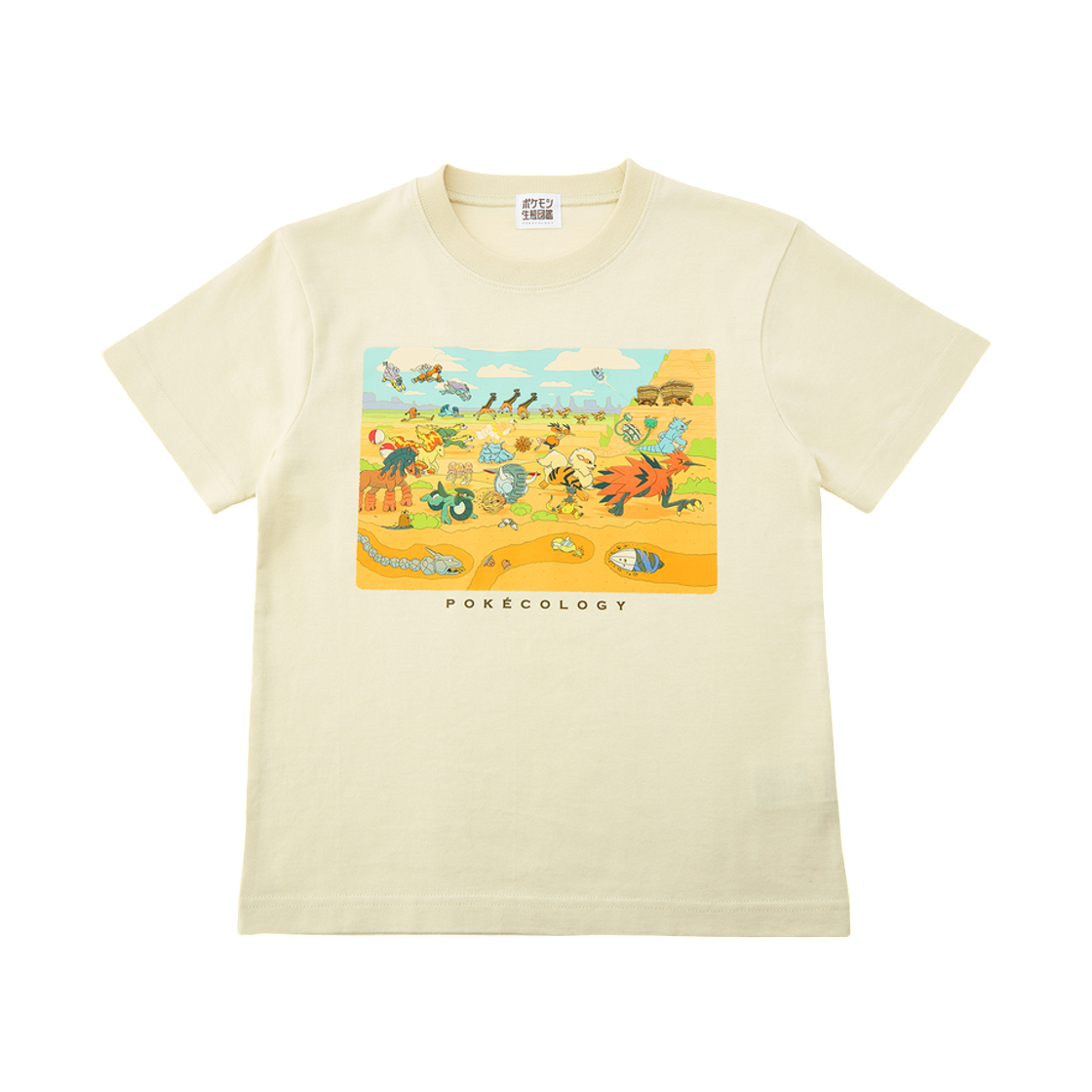 포켓몬센터 티셔츠 포켓몬 생태도감 140 사이즈(Pokemon Center T-Shirt Pokecology 140 Size)