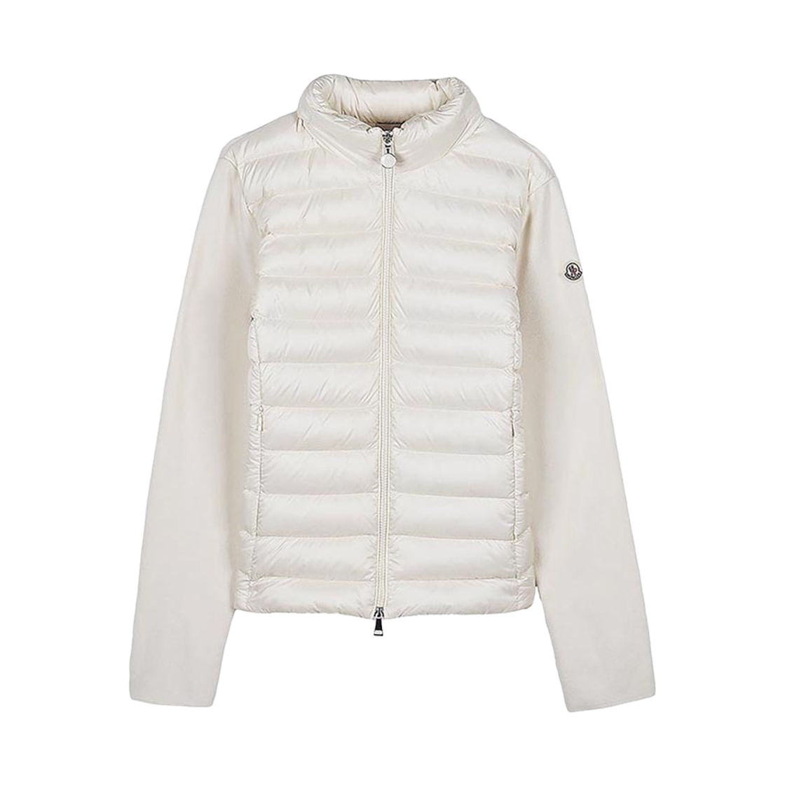 L1-093-9B00030-M1122-034 (W) Moncler Padded Wool Zip Cardigan White - 26SS