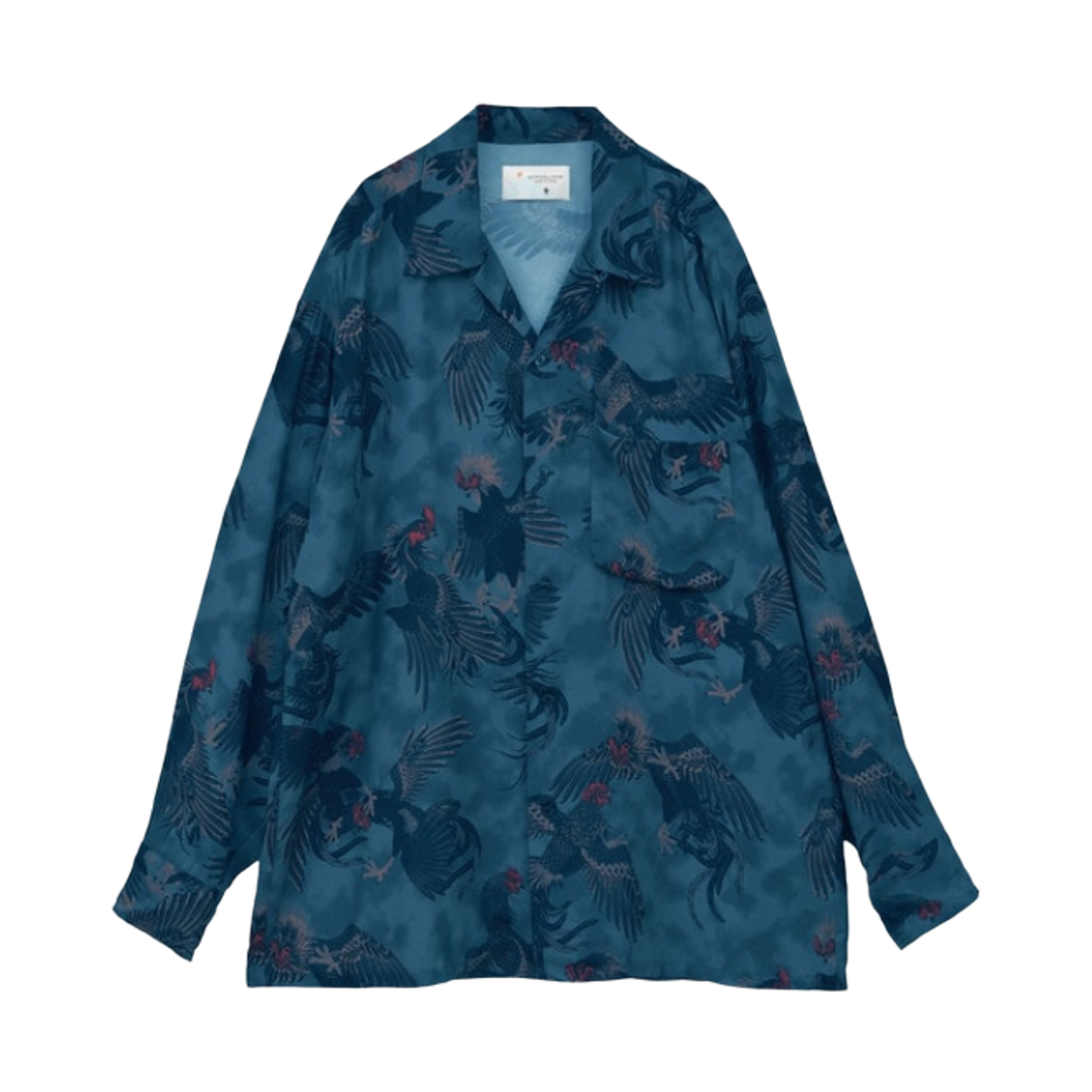 A2859FB350 Converse Tokyo x Nipoaloha Shamo Long Sleeve Shirt Blue Green