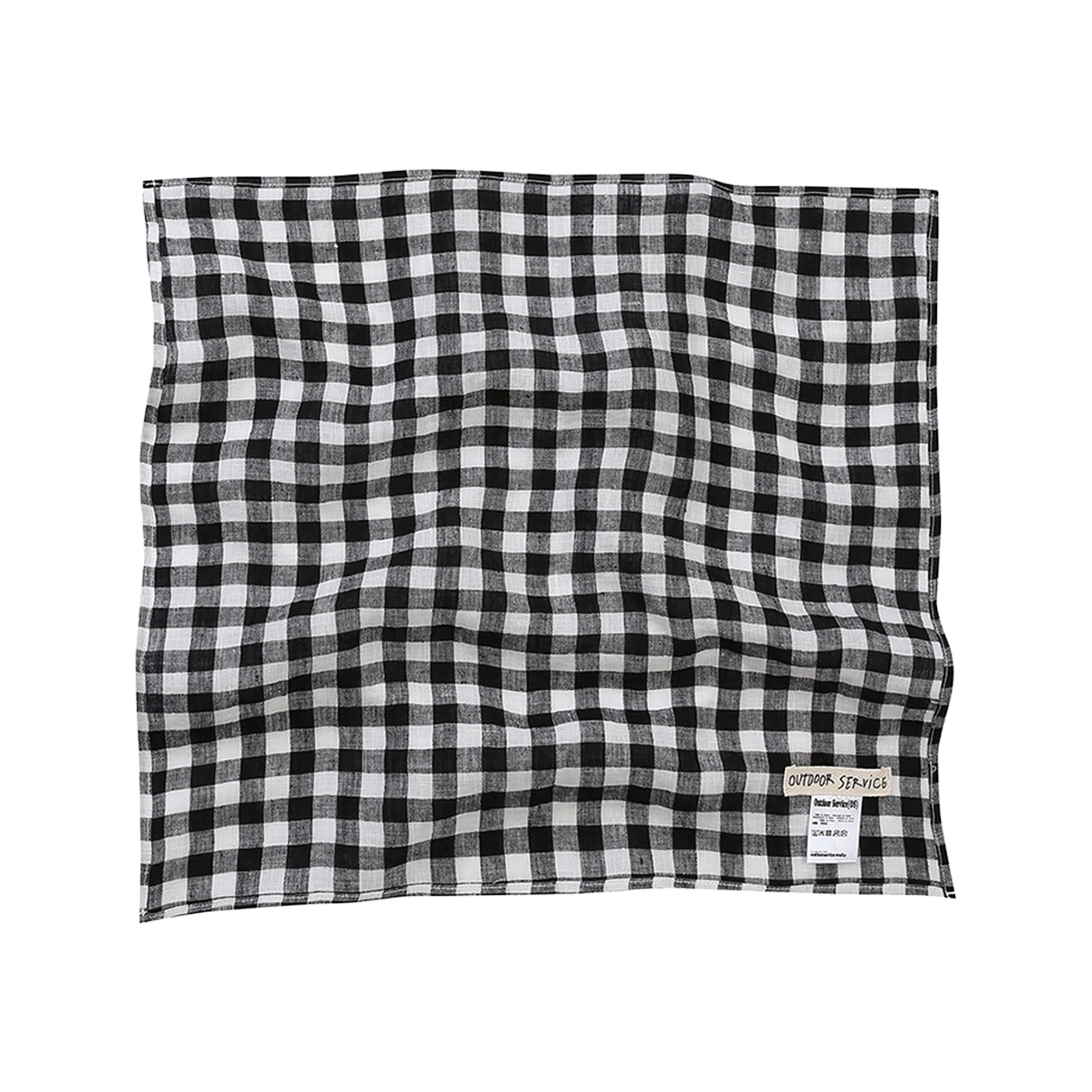 아웃도어서비스 린넨 서비스 타월 - 블랙 깅엄(OS Linen Service Towel - Black Gingham) - 2
