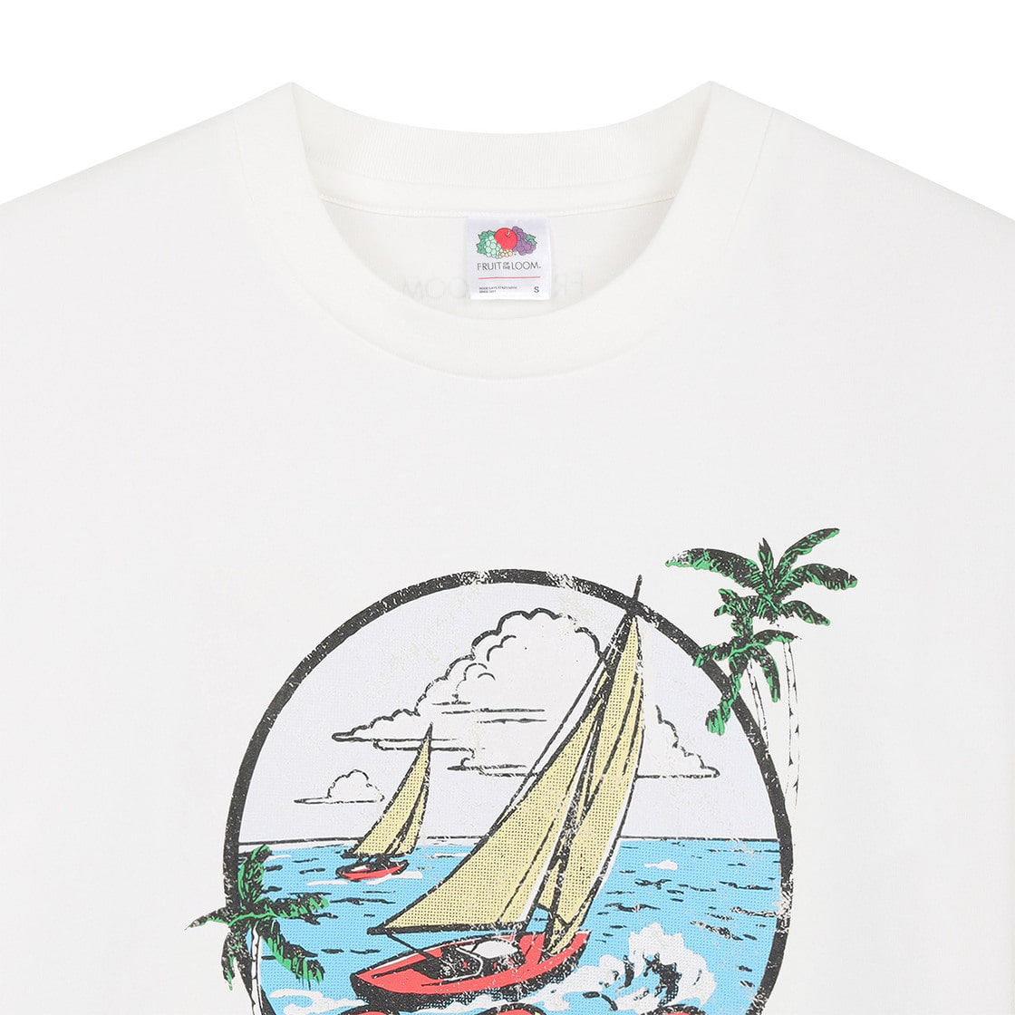 프룻오브더룸 플로리다 썸머 반팔티셔츠 화이트(fruitoftheloom Florida Summer Banpal T-shirts WHITE) - 3