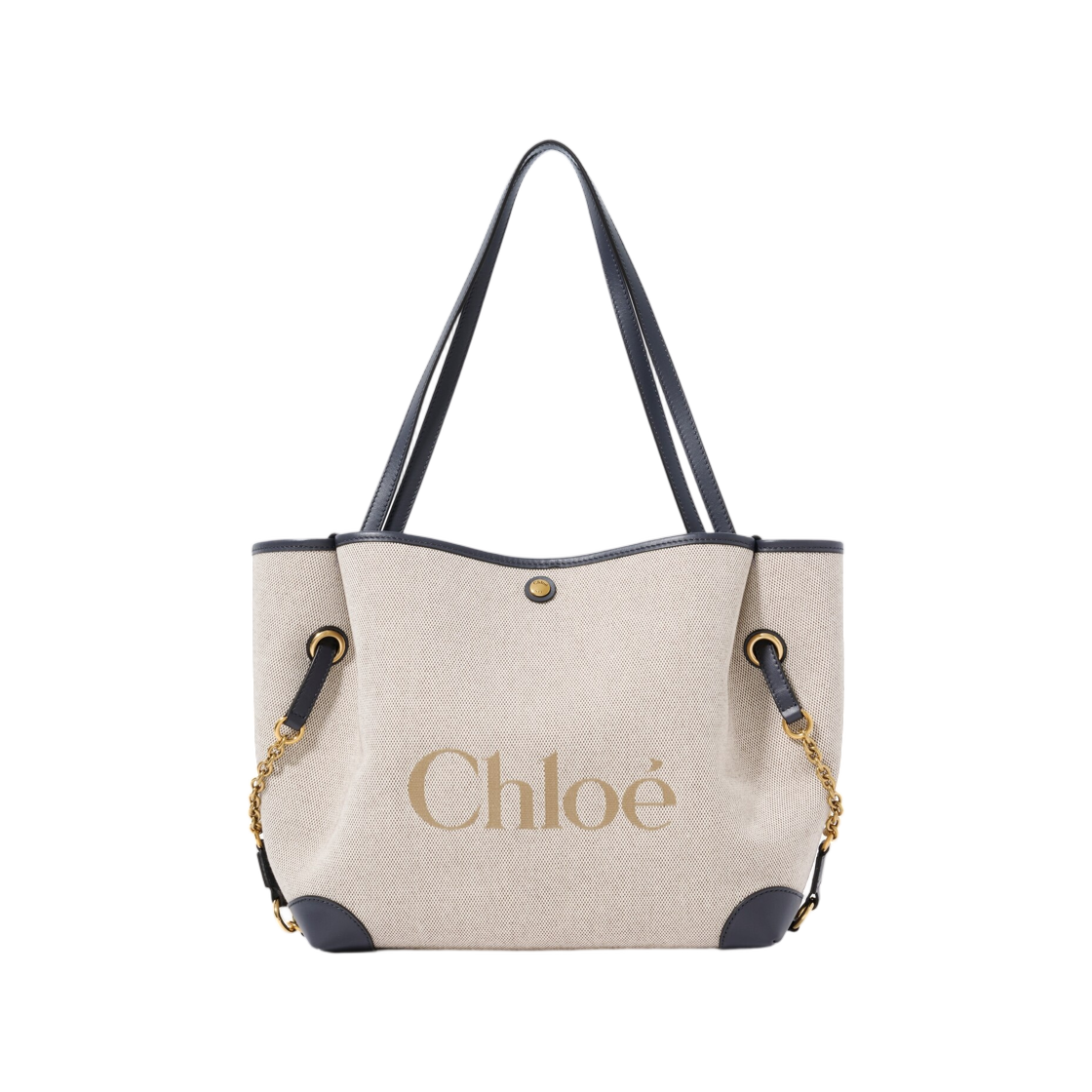 끌로에 클로버 더블 캐리 백 캔버스 블랙 네이비(Chloe Clover Double Carry Bag in Canvas Black Navy) - 1