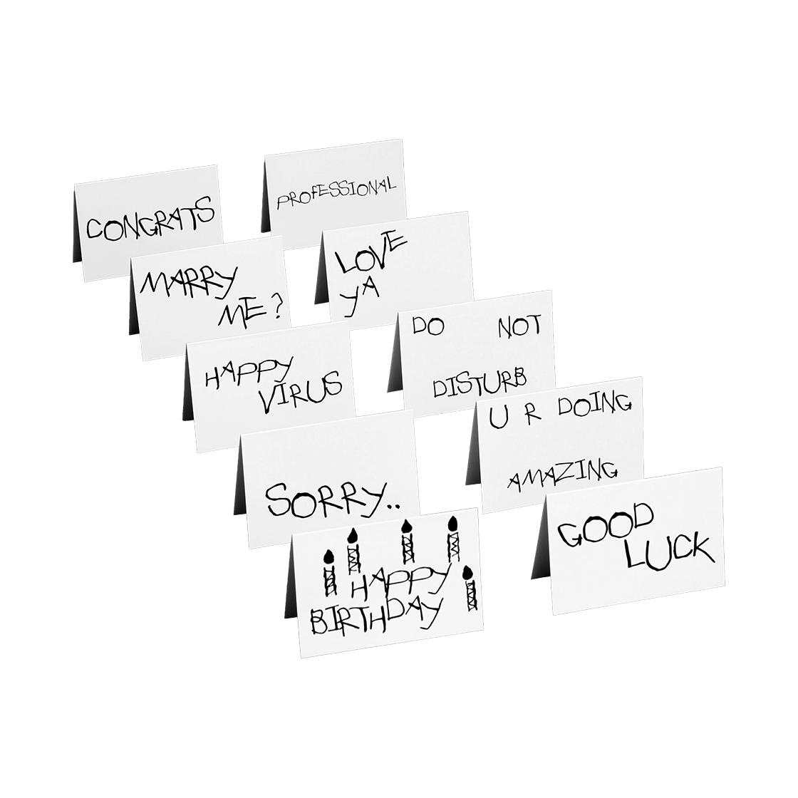 로파서울 2단접지 메시지 카드 화이트 (10 types)(LOFA SEOUL White Folded Message Card (10 Designs))