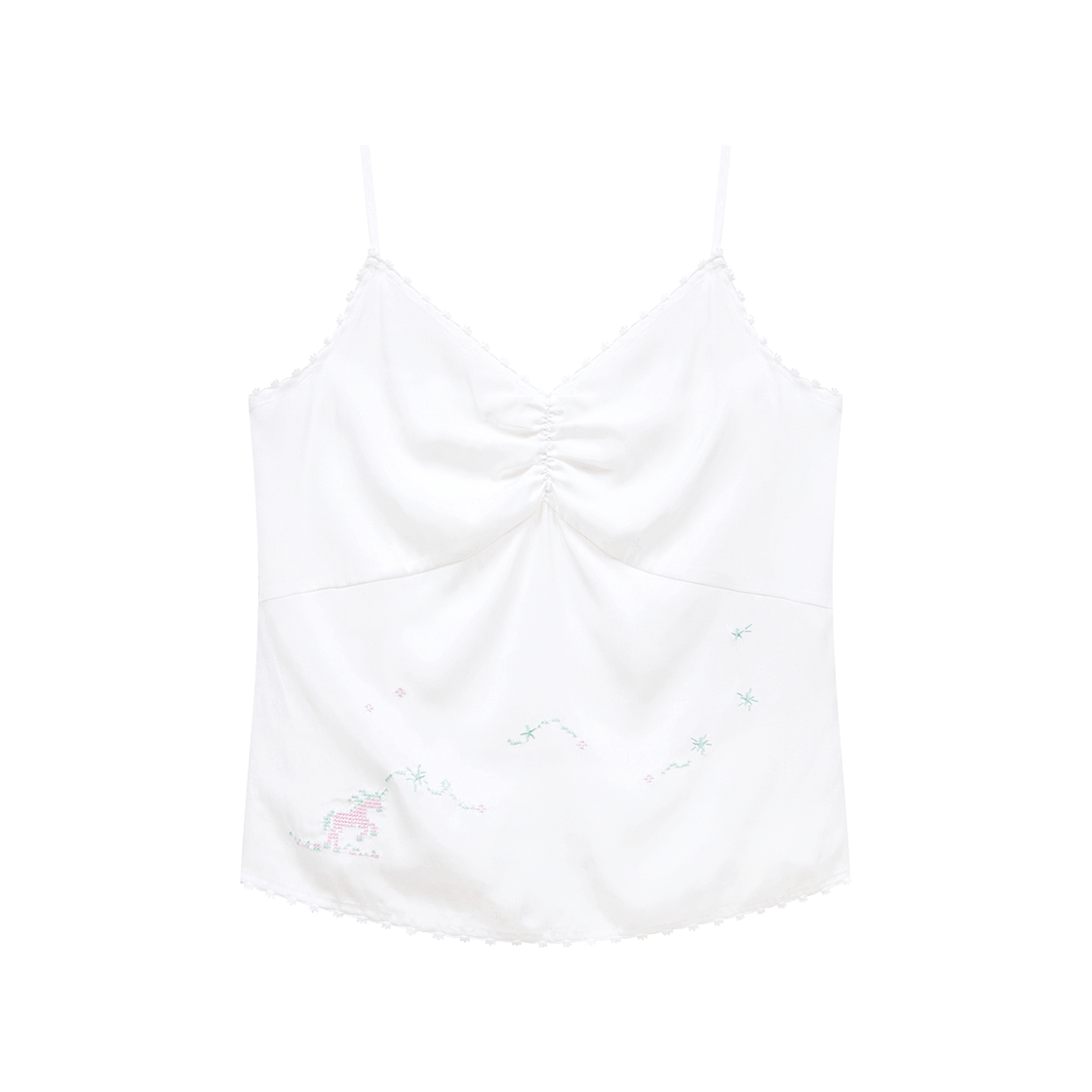 MF2636SL002MWHFR Margarin Fingers Unicorn Stitch Sleeveless White