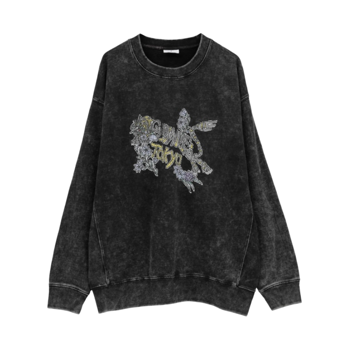 A2853UTS361 Converse Tokyo Flower Tiger Logo Sweat Black