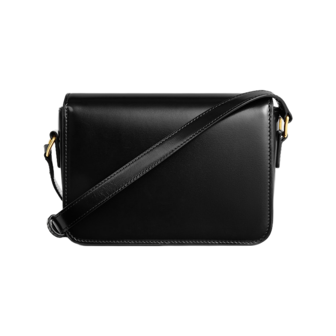 셀린느 틴 트리옹프 백 샤이니 카프스킨 에나멜 클로저 블랙 울트라 블루(Celine Teen Triomphe Bag in Shiny Calfskin with Enamel Closure Black Ultra Blue) - 2