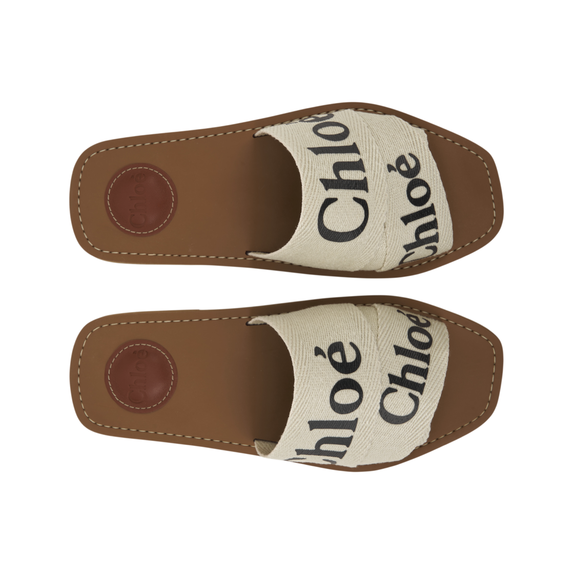 (W) 끌로에 우디 플랫 뮬 화이트((W) Chloe Woody Flat Mule White) - 5