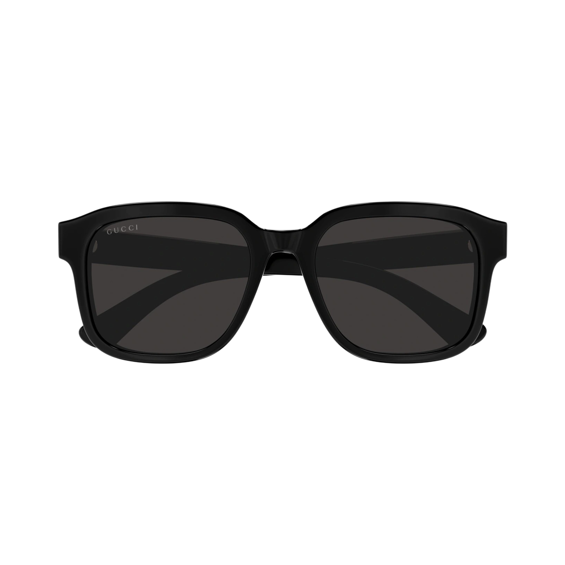 GG1798SA-001 Gucci Square Frame Logo Sunglasses Shiny Black Grey
