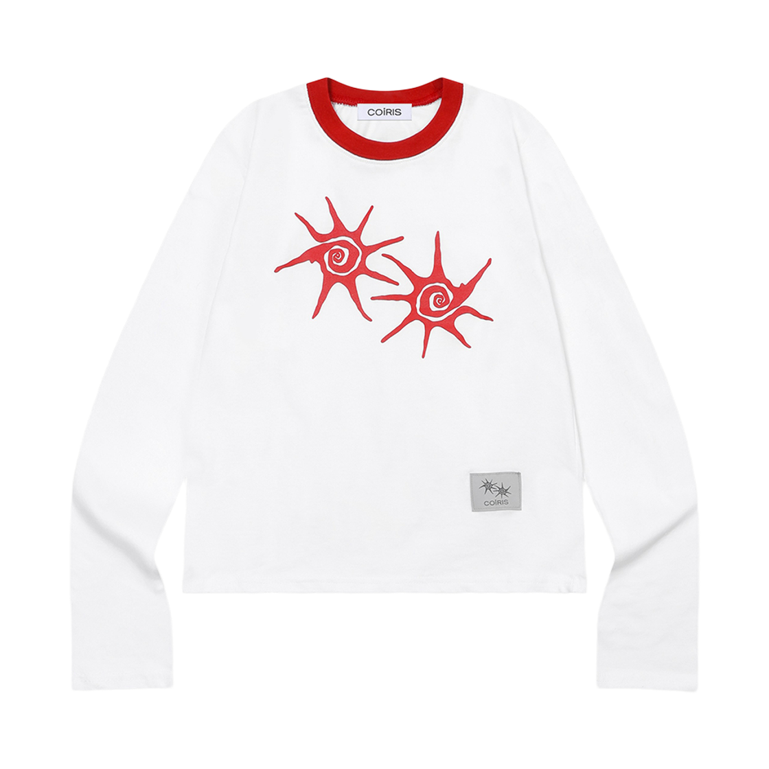 C-P00000BC Coiris Soluna R-Neck Long Sleeve T Unisex Red-White