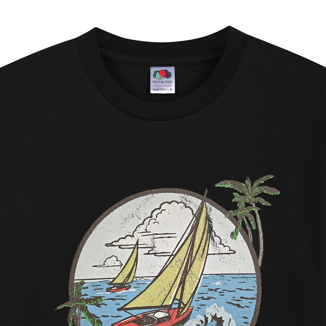 프룻오브더룸 플로리다 썸머 반팔티셔츠 블랙(fruitoftheloom Florida Summer Banpal T-shirts BLACK) - 3