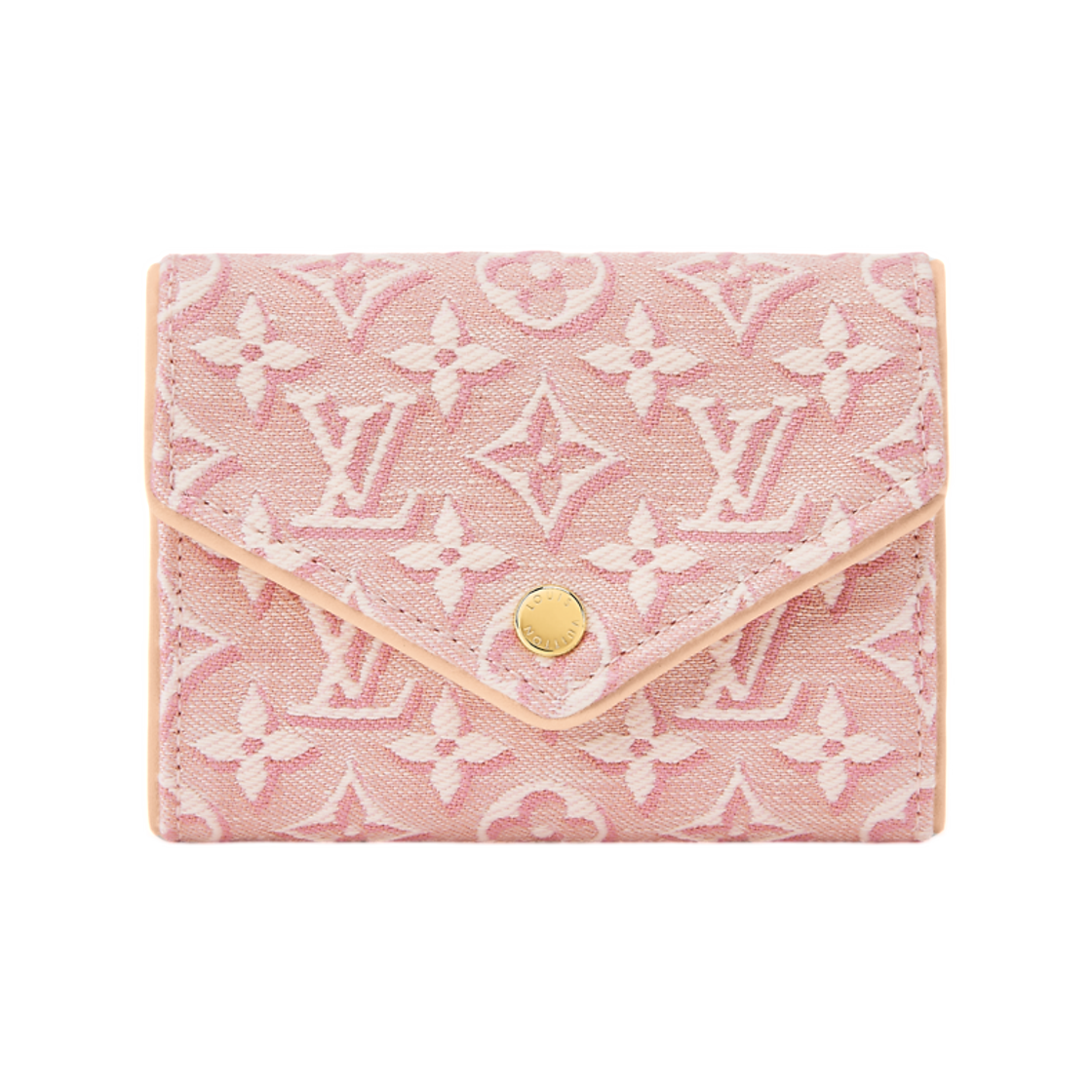 M2A151 (W) Louis Vuitton Victorine Wallet Monogram Embleme Rose Ruban
