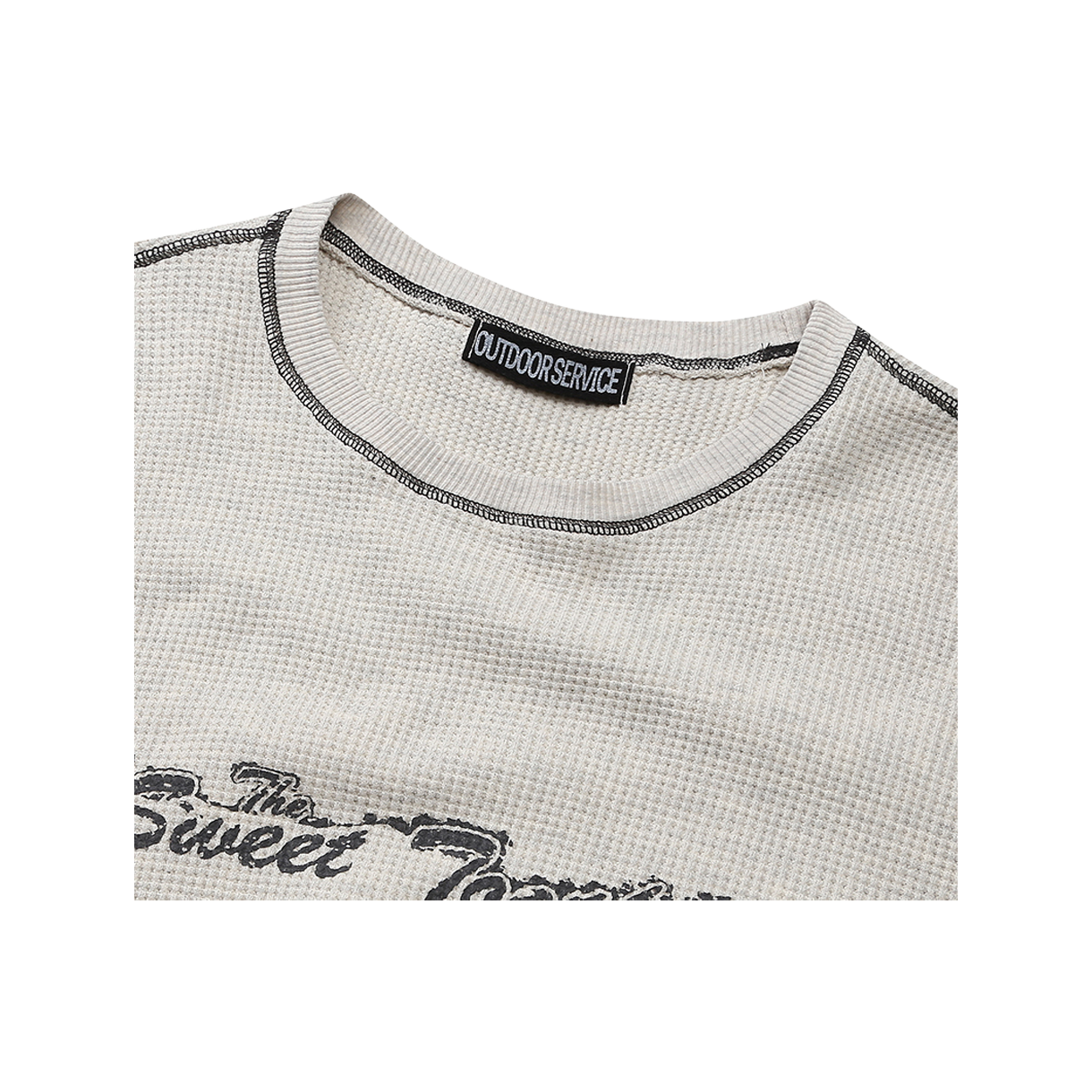 아웃도어서비스 로데오 와플 롱슬리브 - 에크루(OS Rodeo Waffle Long Sleeve - Ecru) - 3
