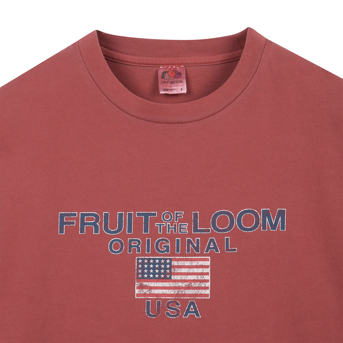 프룻오브더룸 피그먼트 USA 그래픽 티셔츠 레드(fruitoftheloom Pigment USA Graphic T-shirts RED) - 3