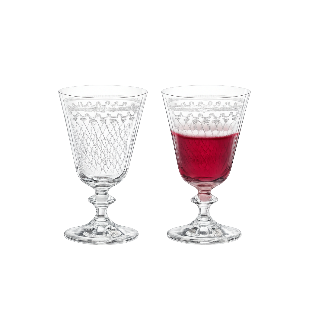 크리스탈렉스 마담 캐롤린카 레드 화이트 와인잔 (260ml) 2p(Crystalex Madame Karolinka Red & White Wine Glass (260ml) 2p Set)