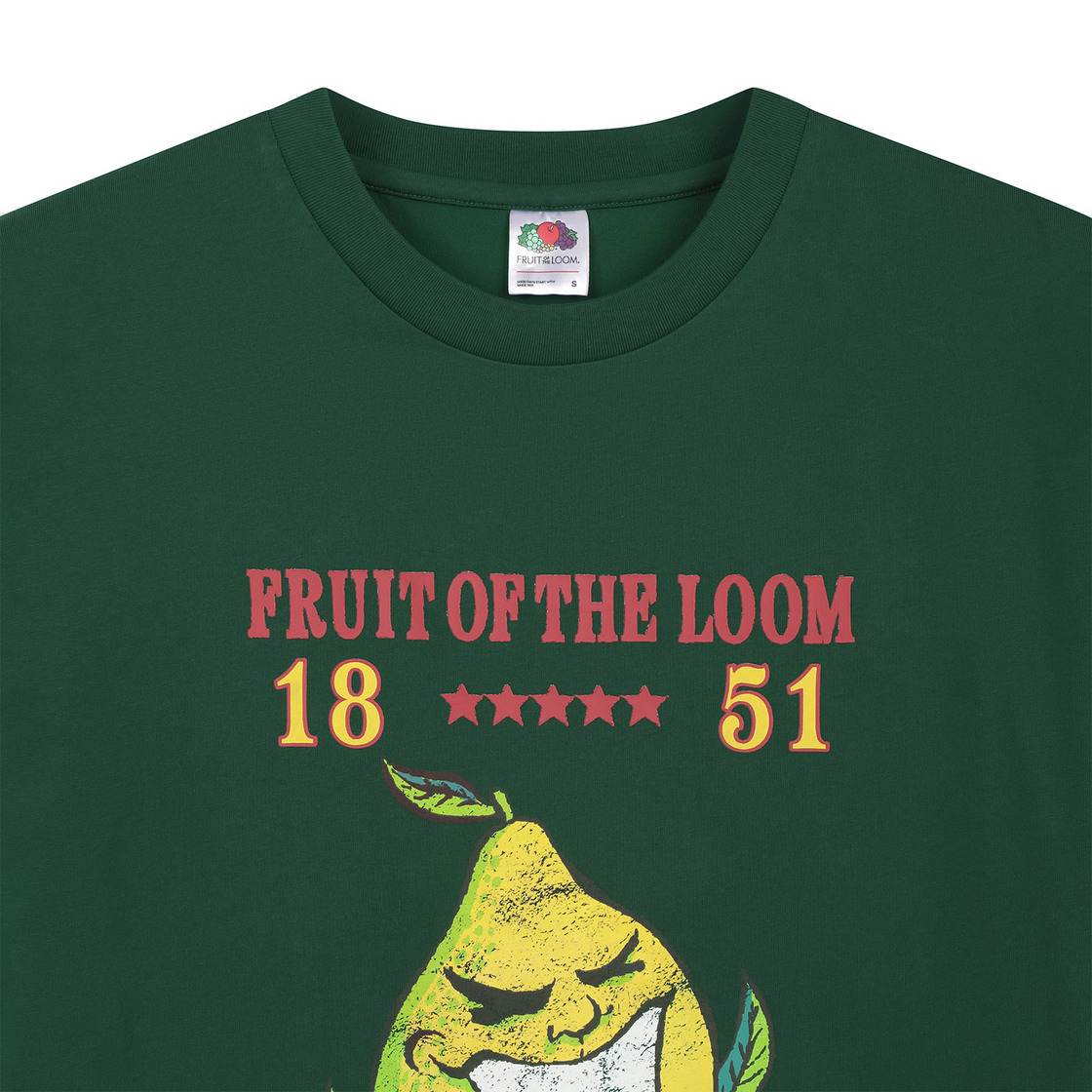 프룻오브더룸 프룻 1851 레몬 반팔티셔츠 그린(fruitoftheloom Fruit 1851 Lemon Banpal T-shirts GREEN) - 3