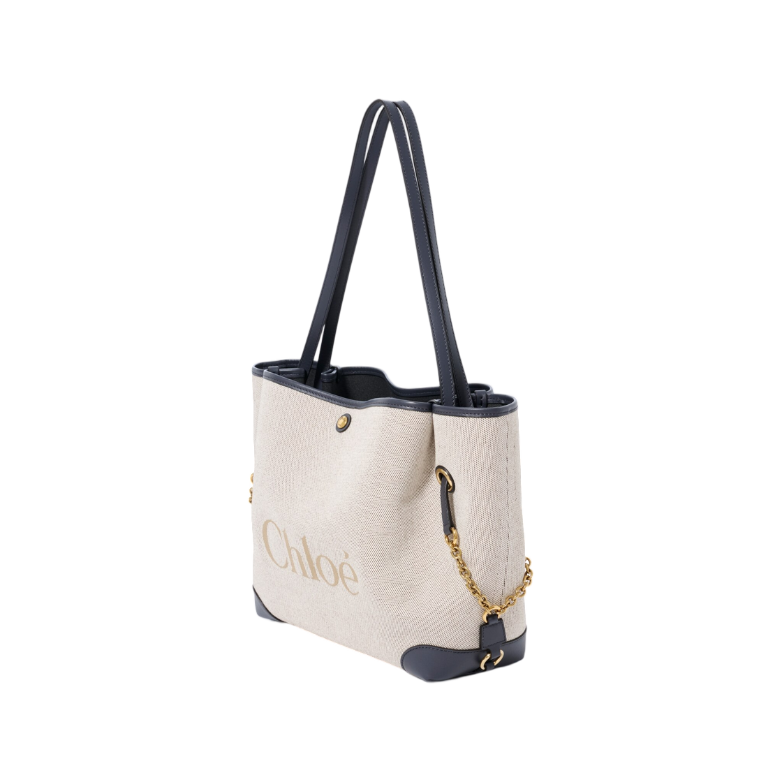 끌로에 클로버 더블 캐리 백 캔버스 블랙 네이비(Chloe Clover Double Carry Bag in Canvas Black Navy) - 2